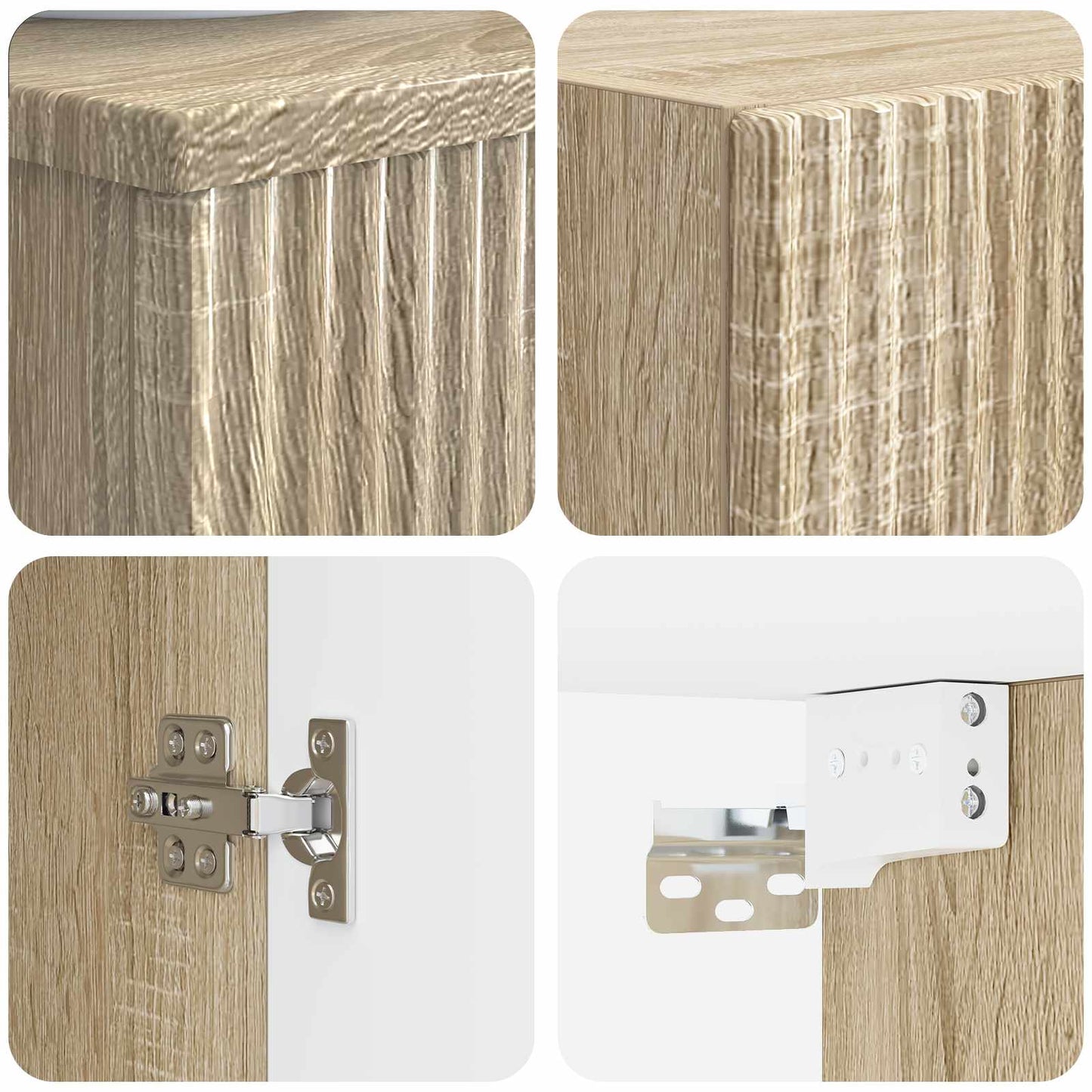 Badezimmermöbel-Set 2 stk. Sonoma-Eiche 33 x 34,5 x 100 cm