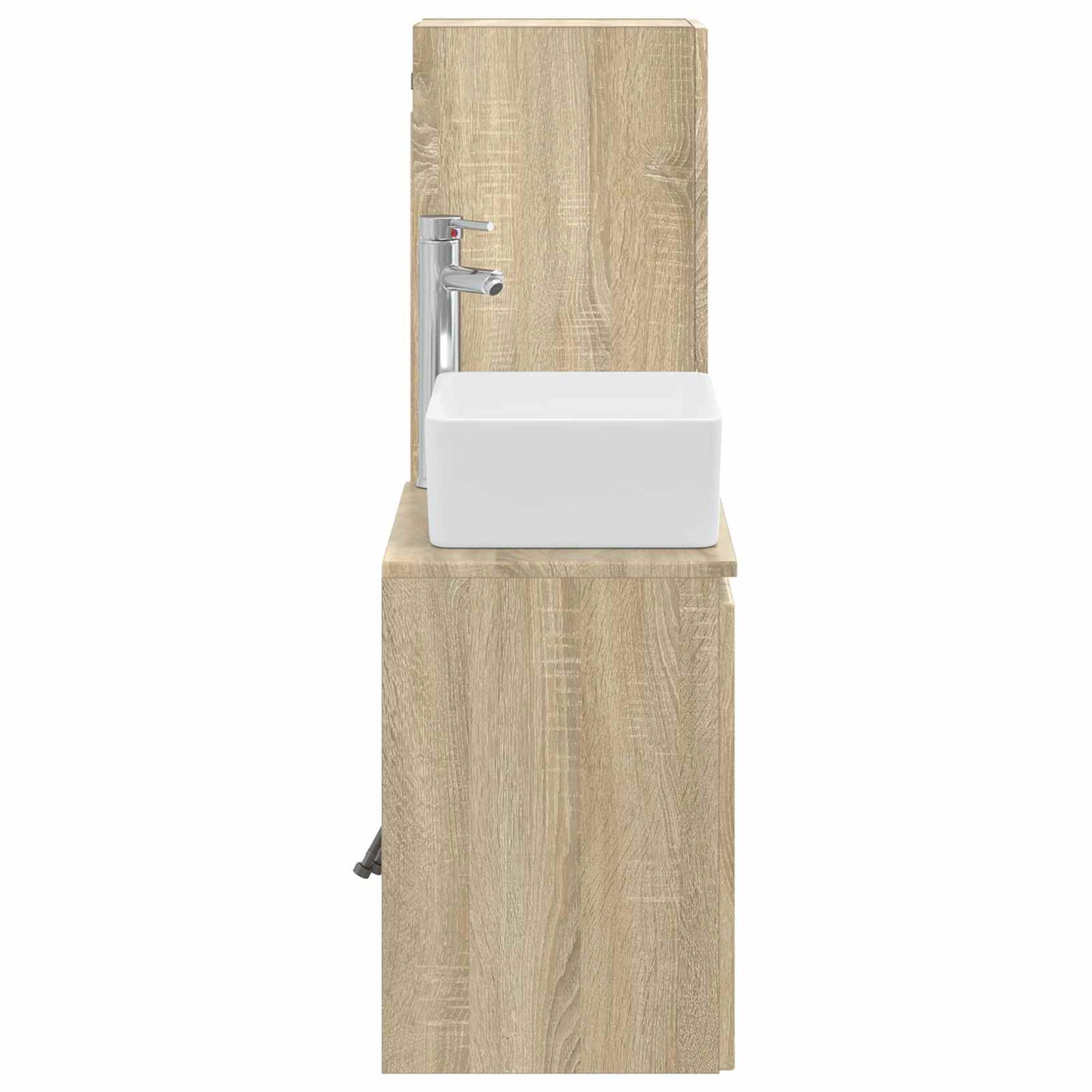 Badezimmermöbel-Set 2 stk. Sonoma-Eiche 33 x 34,5 x 100 cm