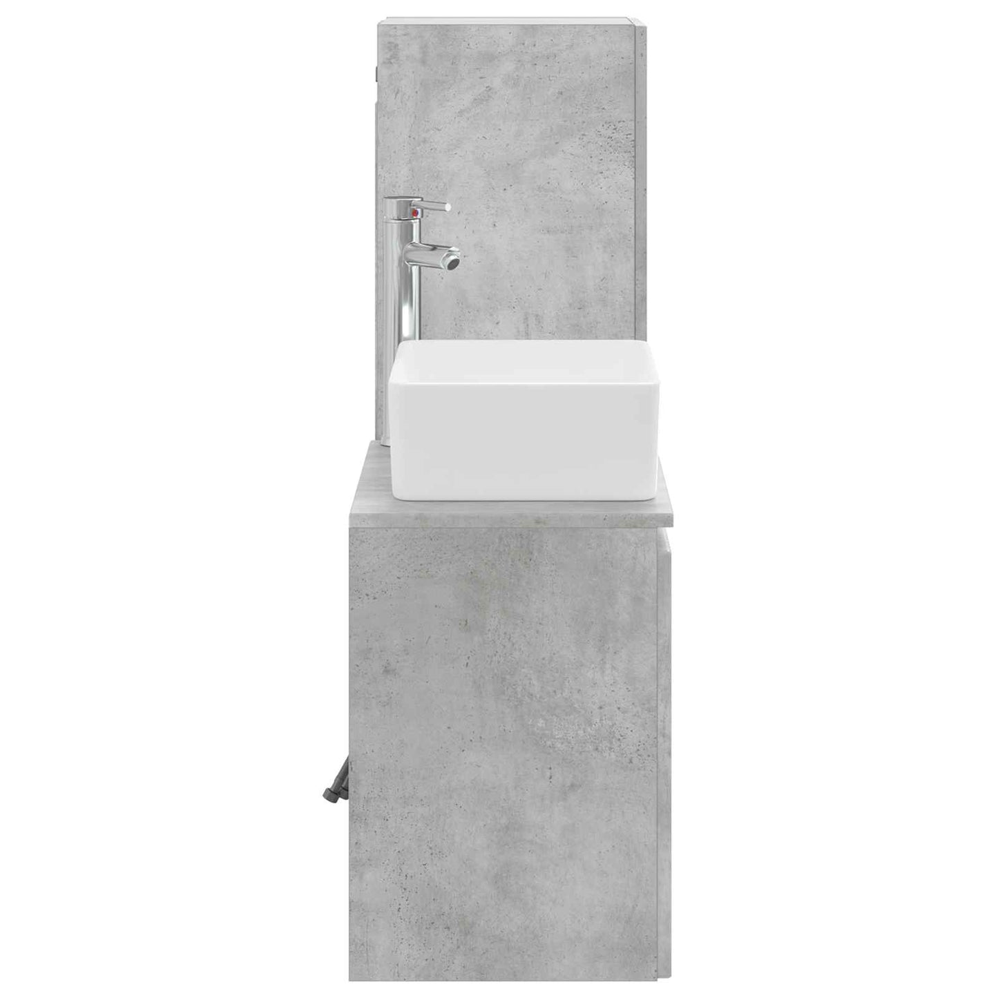 Badezimmermöbel-Set 2 stk. Betongrau 33 x 34,5 x 100 cm