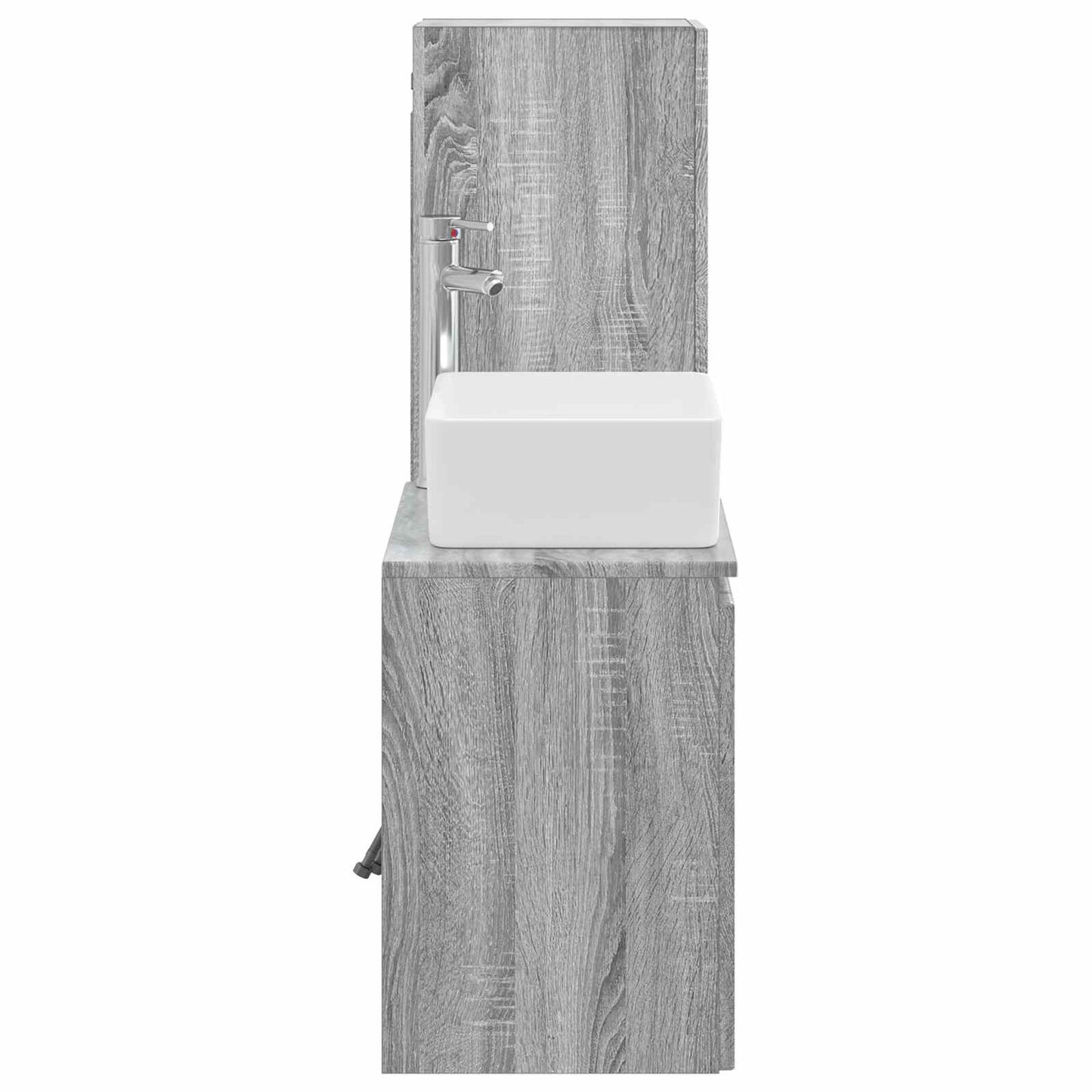 Badezimmermöbel-Set 2 stk. Grau Sonoma 33 x 34,5 x 100 cm