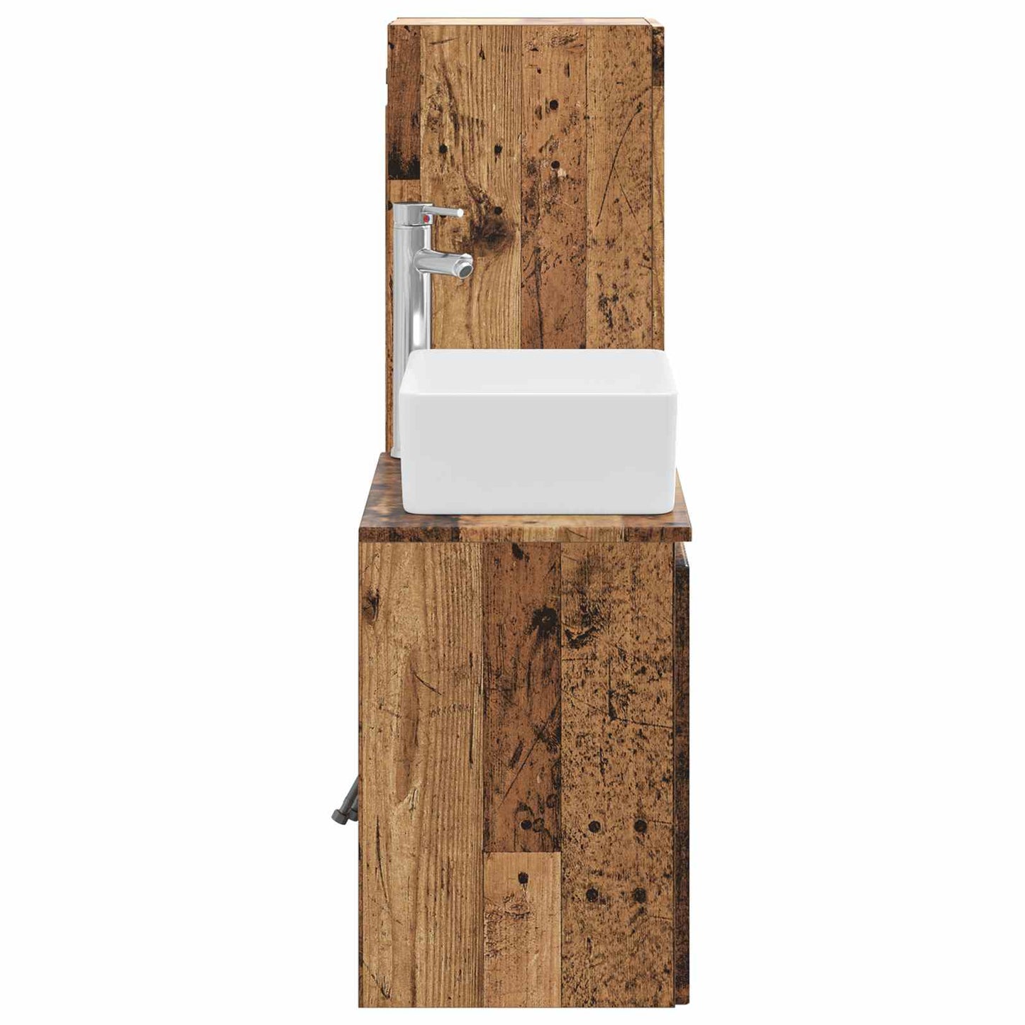 Badezimmermöbel-Set 2 stk. Altholz 33 x 34,5 x 100 cm