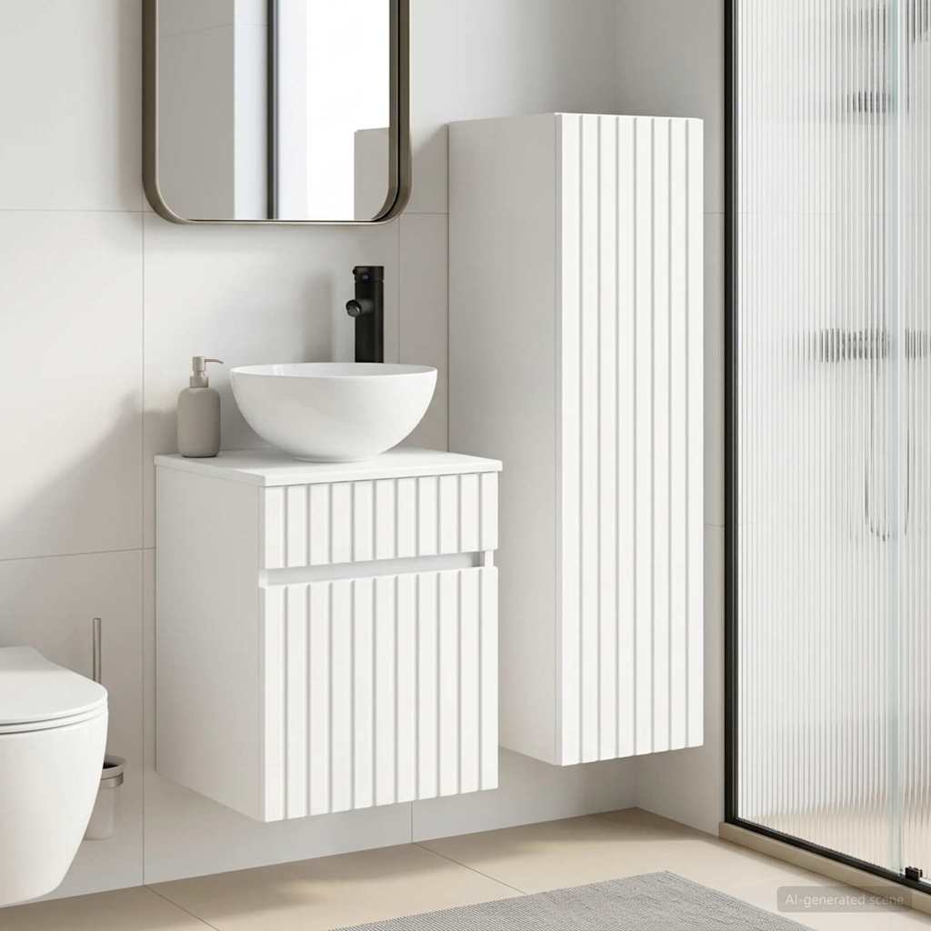 Badezimmermöbel-Set 2 stk. Weiß 33 x 34,5 x 100 cm