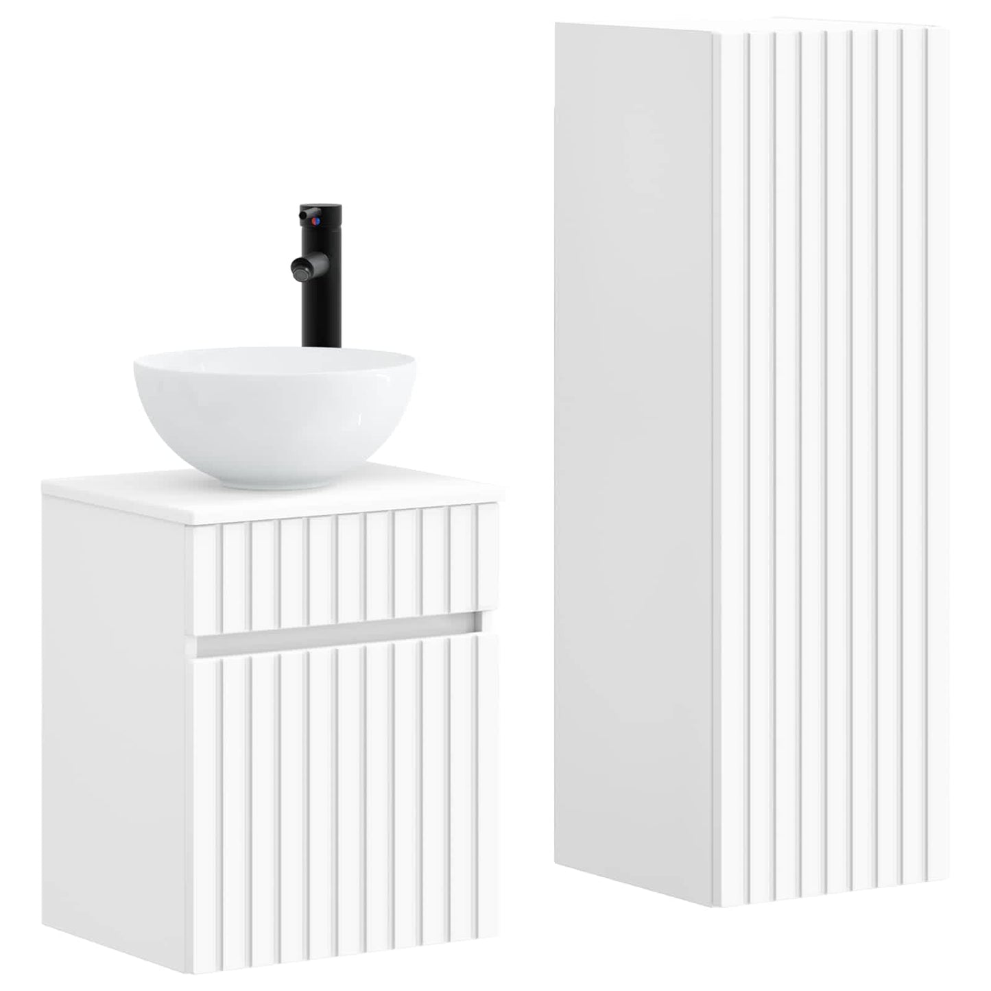 Badezimmermöbel-Set 2 stk. Weiß 33 x 34,5 x 100 cm