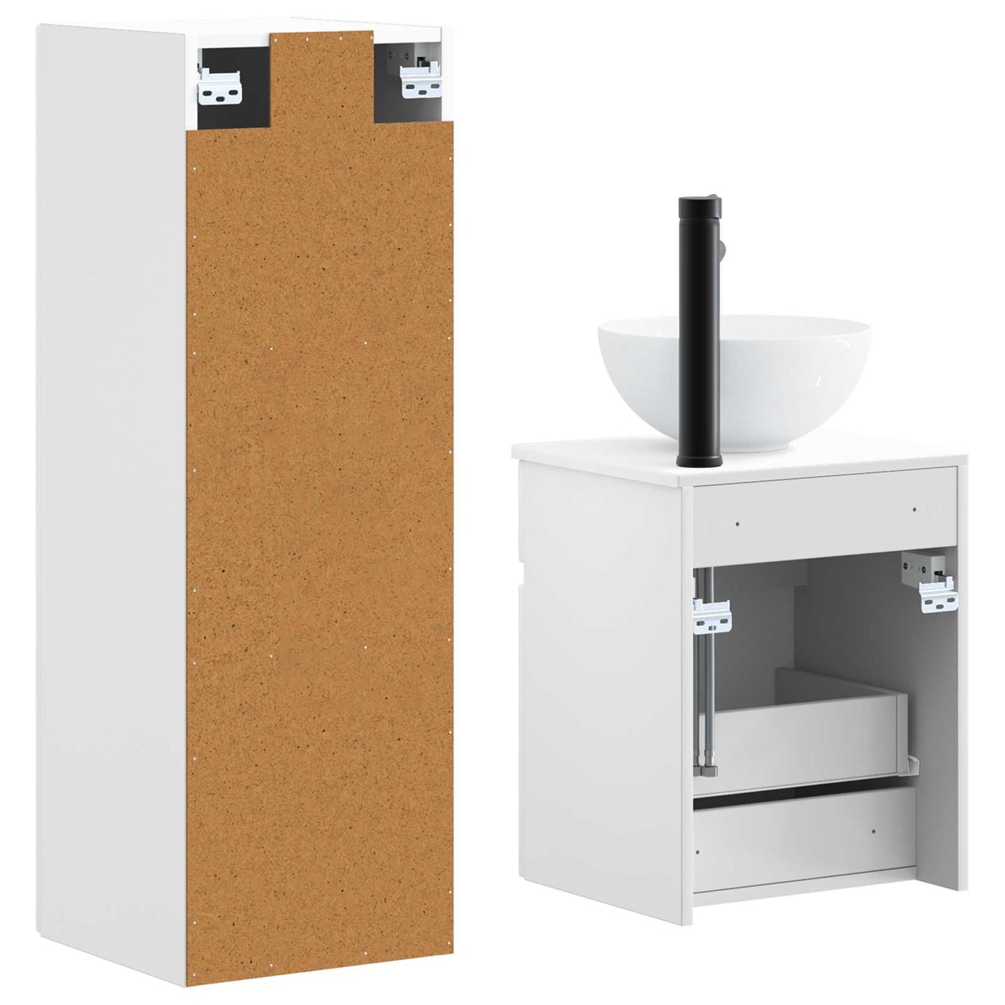 Badezimmermöbel-Set 2 stk. Weiß 33 x 34,5 x 100 cm