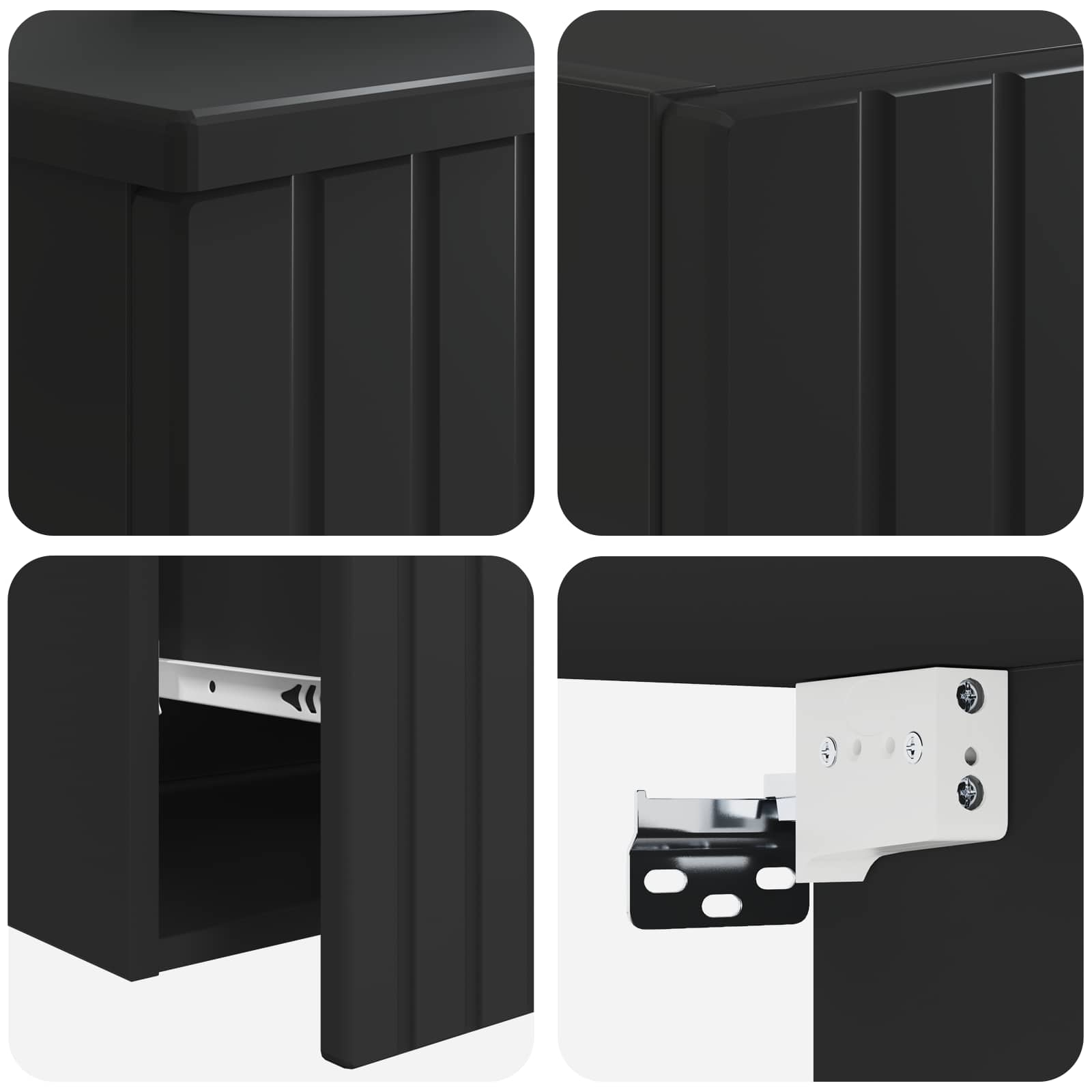 Badezimmermöbel-Set 2 stk. Schwarz 33 x 34,5 x 100 cm