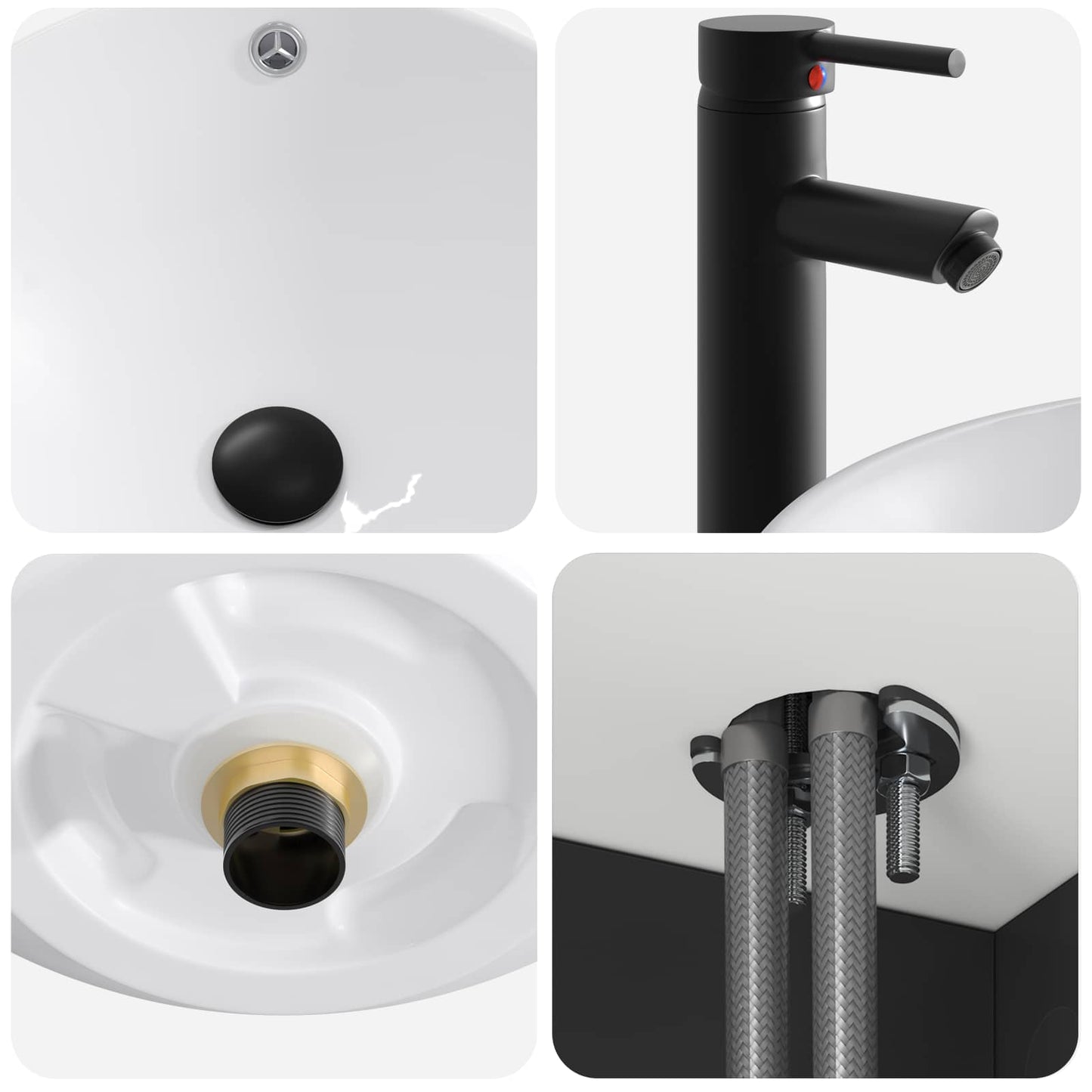 Badezimmermöbel-Set 2 stk. Schwarz 33 x 34,5 x 100 cm