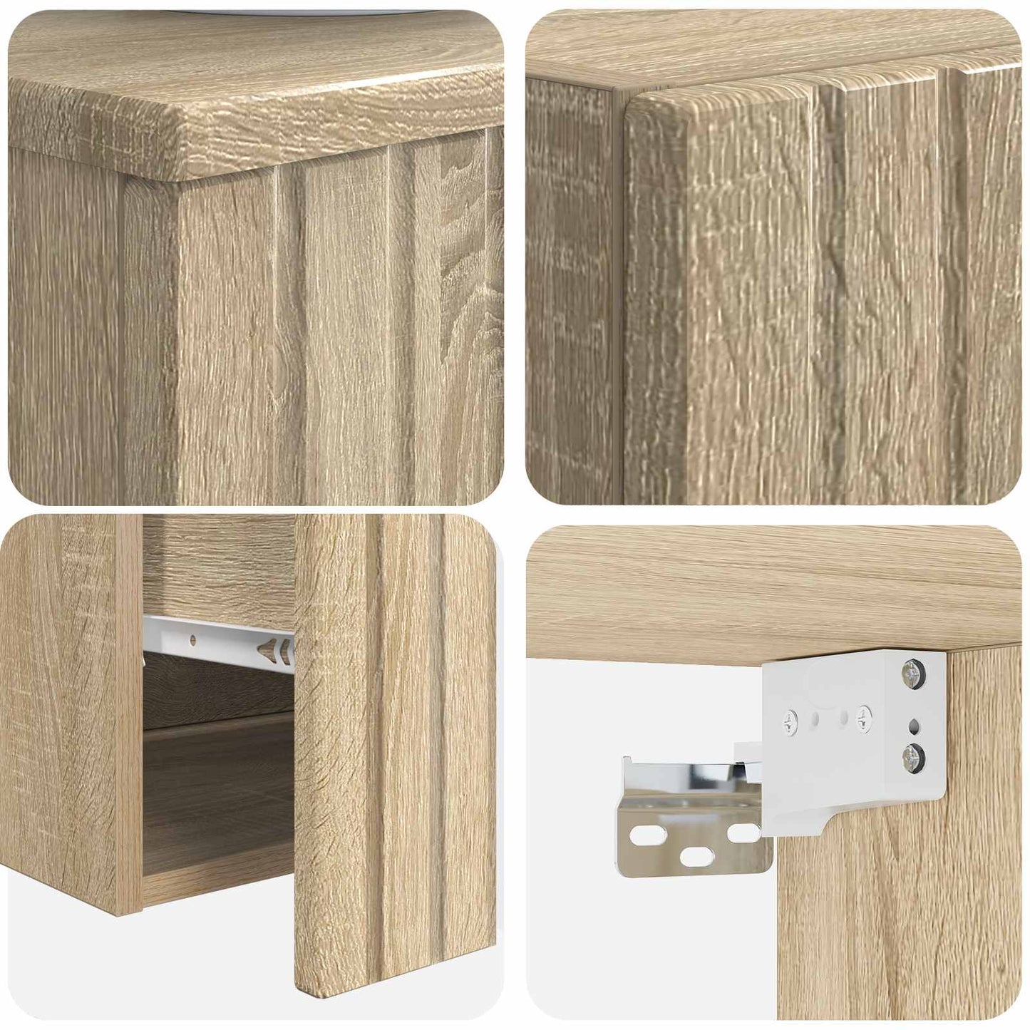 Badezimmermöbel-Set 2 stk. Sonoma-Eiche 33 x 34,5 x 100 cm