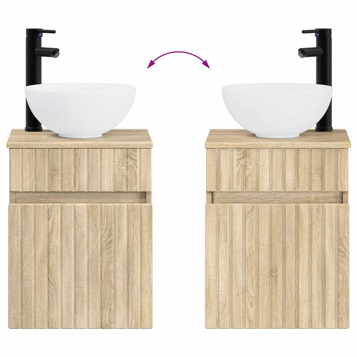 Badezimmermöbel-Set 2 stk. Sonoma-Eiche 33 x 34,5 x 100 cm
