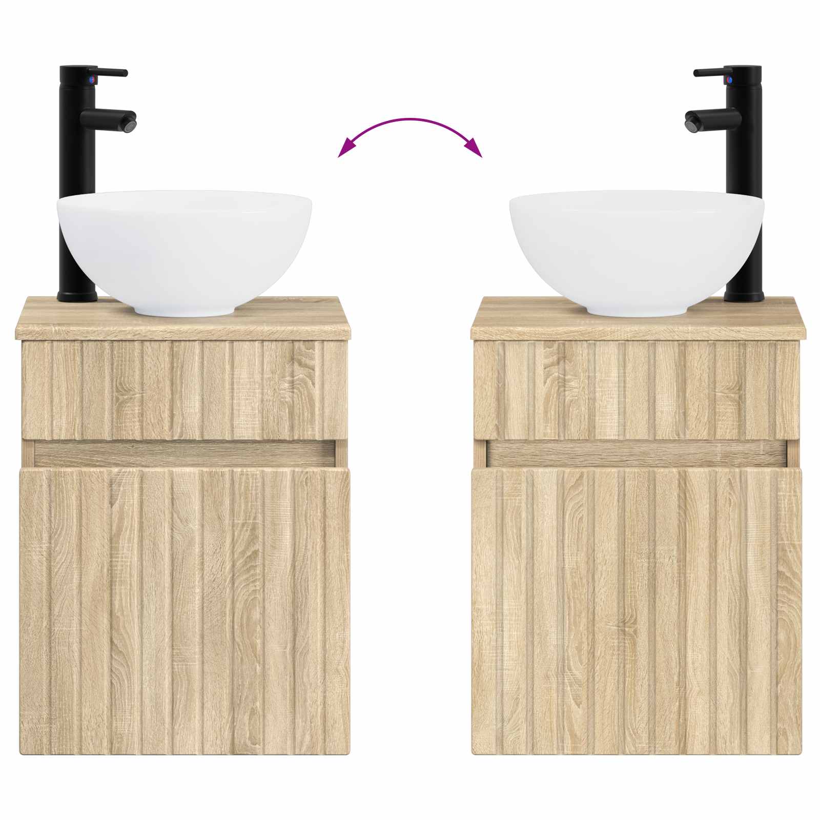 Badezimmermöbel-Set 2 stk. Sonoma-Eiche 33 x 34,5 x 100 cm