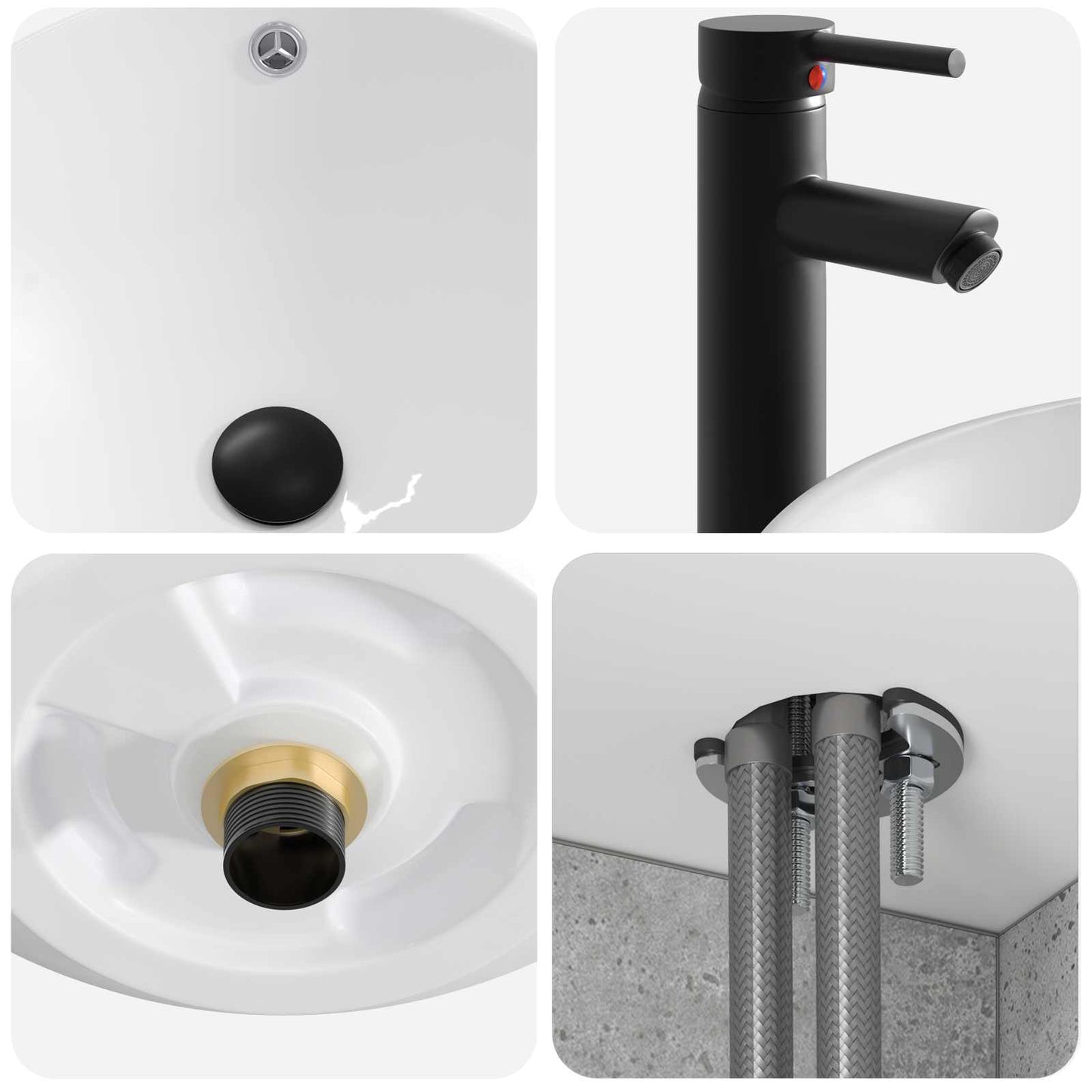 Badezimmermöbel-Set 2 stk. Betongrau 33 x 34,5 x 100 cm