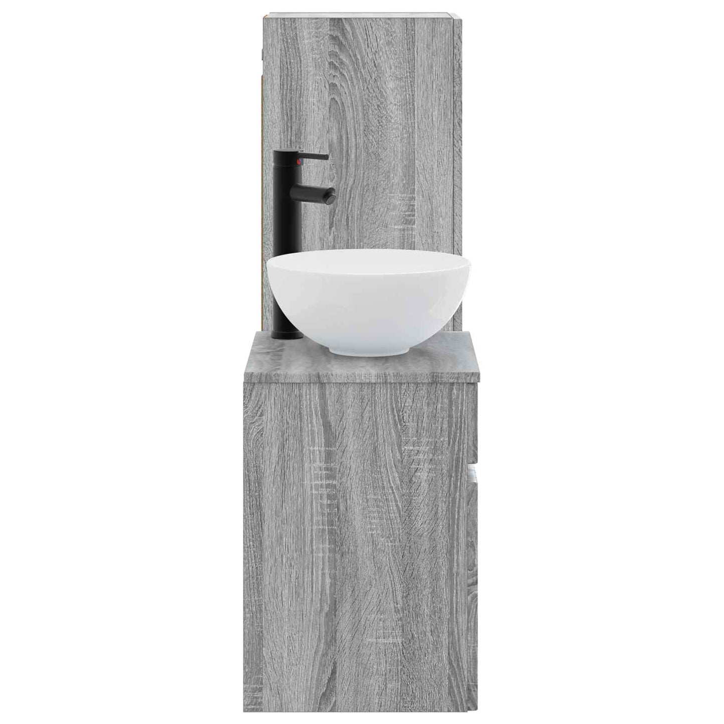 Badezimmermöbel-Set 2 stk. Grau Sonoma 33 x 34,5 x 100 cm