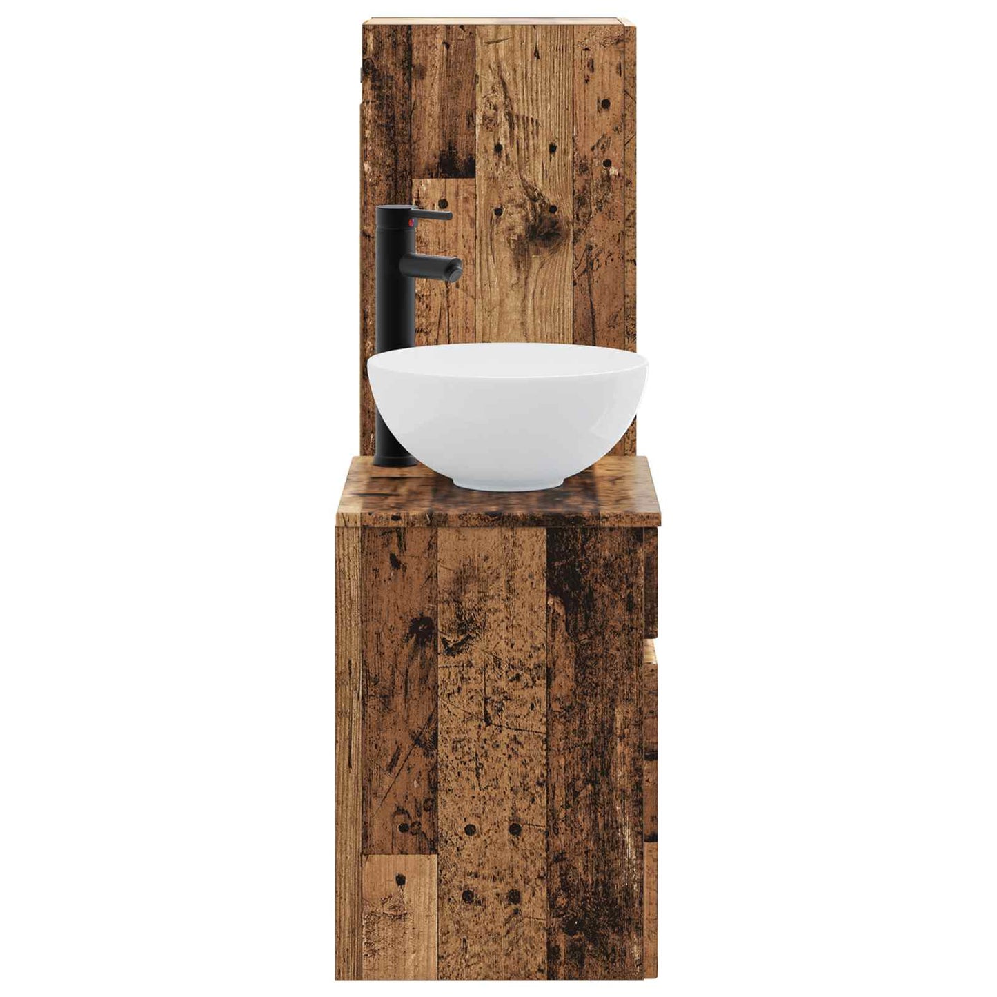Badezimmermöbel-Set 2 stk. Altholz 33 x 34,5 x 100 cm