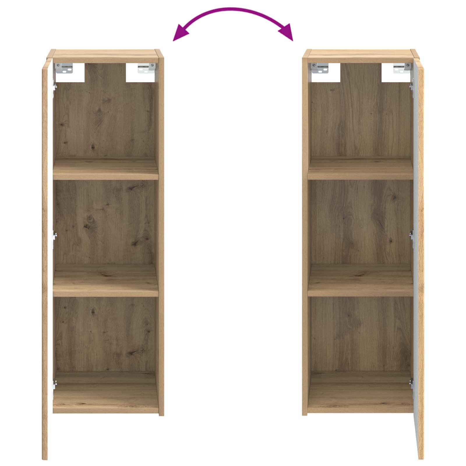 Badezimmermöbel-Set 2 Stk. Artisan-Eiche 33 x 34,5 x 100 cm