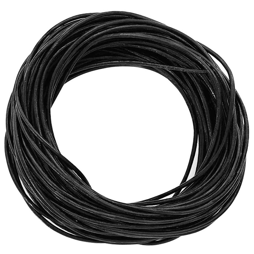 Leder Schnur 1 Schwarz Ø1 mm x 5 m Leder