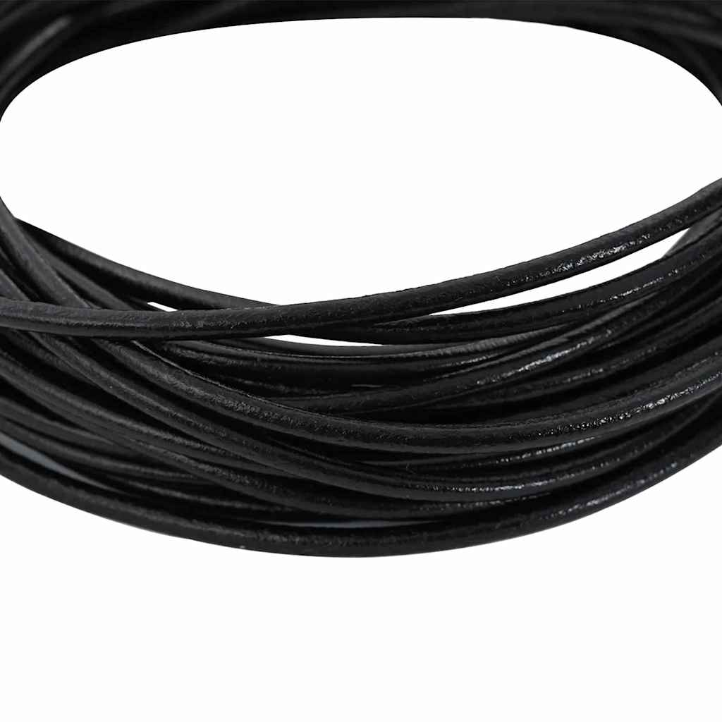 Leder Schnur 1 Schwarz Ø2,5 mm x 5 m Leder