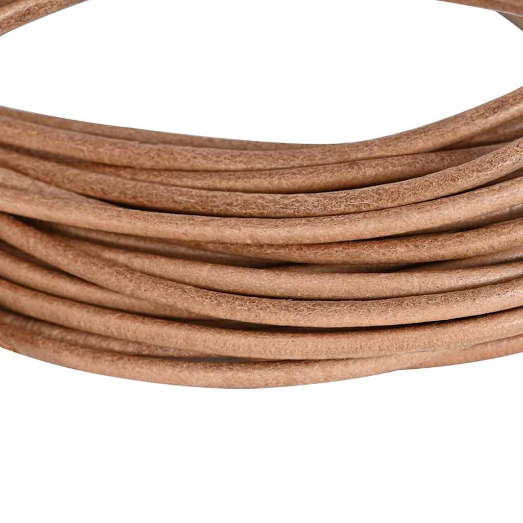 Leder Schnur 1 Braun Ø2,5 mm x 10 m Leder