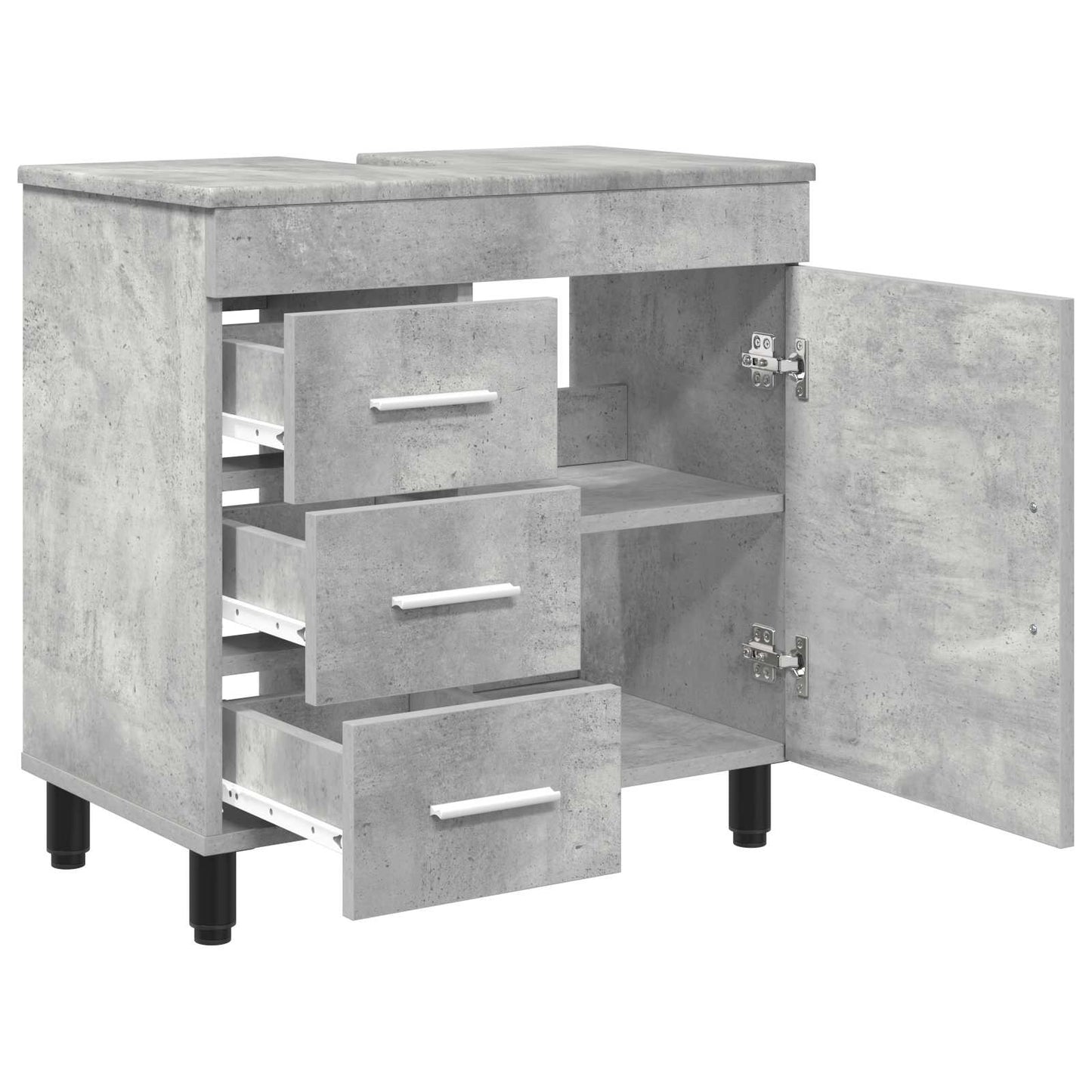 Waschtisch Betongrau 60 x 35 x 60 cm Holzwerkstoff
