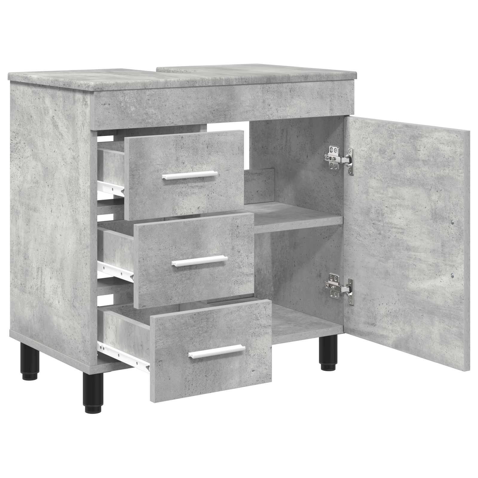 Waschtisch Betongrau 60 x 35 x 60 cm Holzwerkstoff