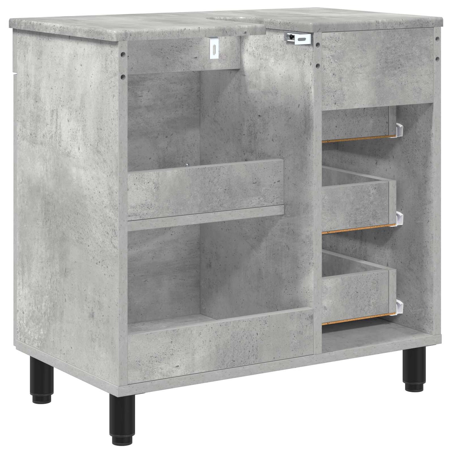 Waschtisch Betongrau 60 x 35 x 60 cm Holzwerkstoff