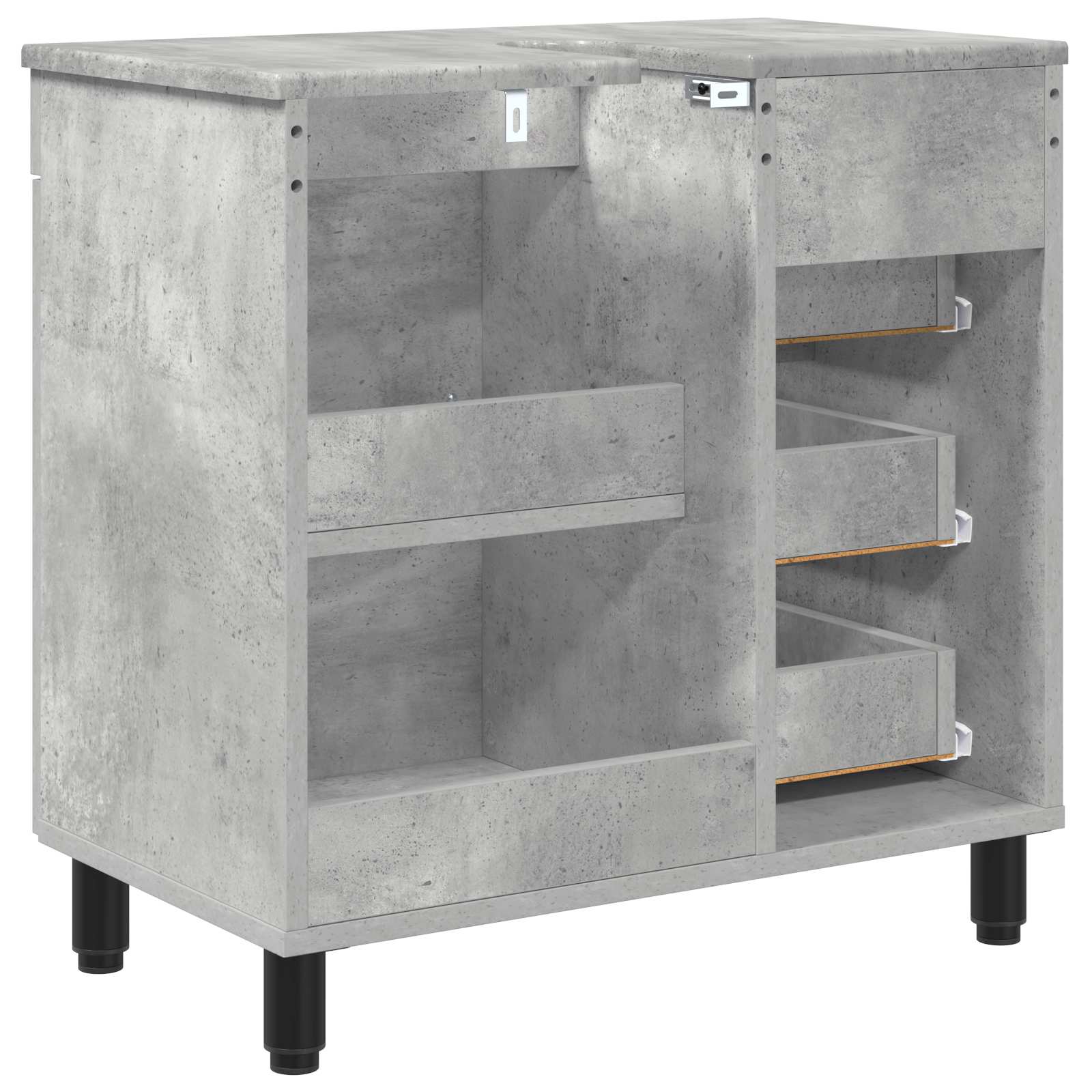 Waschtisch Betongrau 60 x 35 x 60 cm Holzwerkstoff