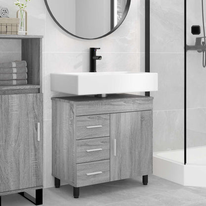 Waschtisch Sonoma-Grau 60 x 35 x 60 cm Holzwerkstoff