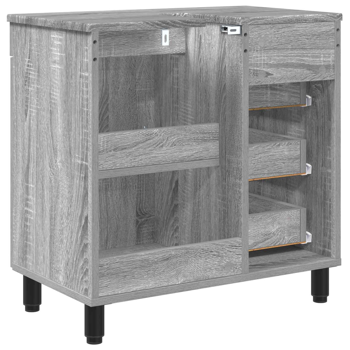 Waschtisch Sonoma-Grau 60 x 35 x 60 cm Holzwerkstoff
