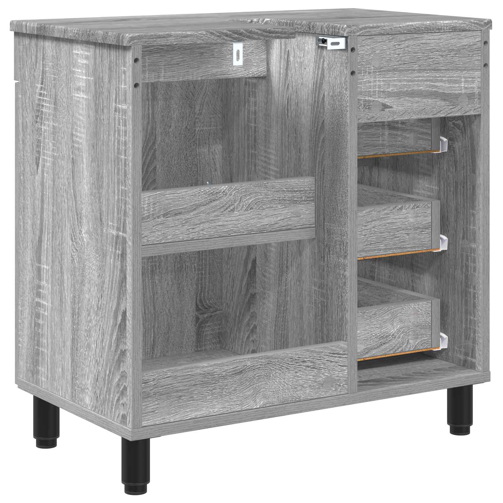 Waschtisch Sonoma-Grau 60 x 35 x 60 cm Holzwerkstoff