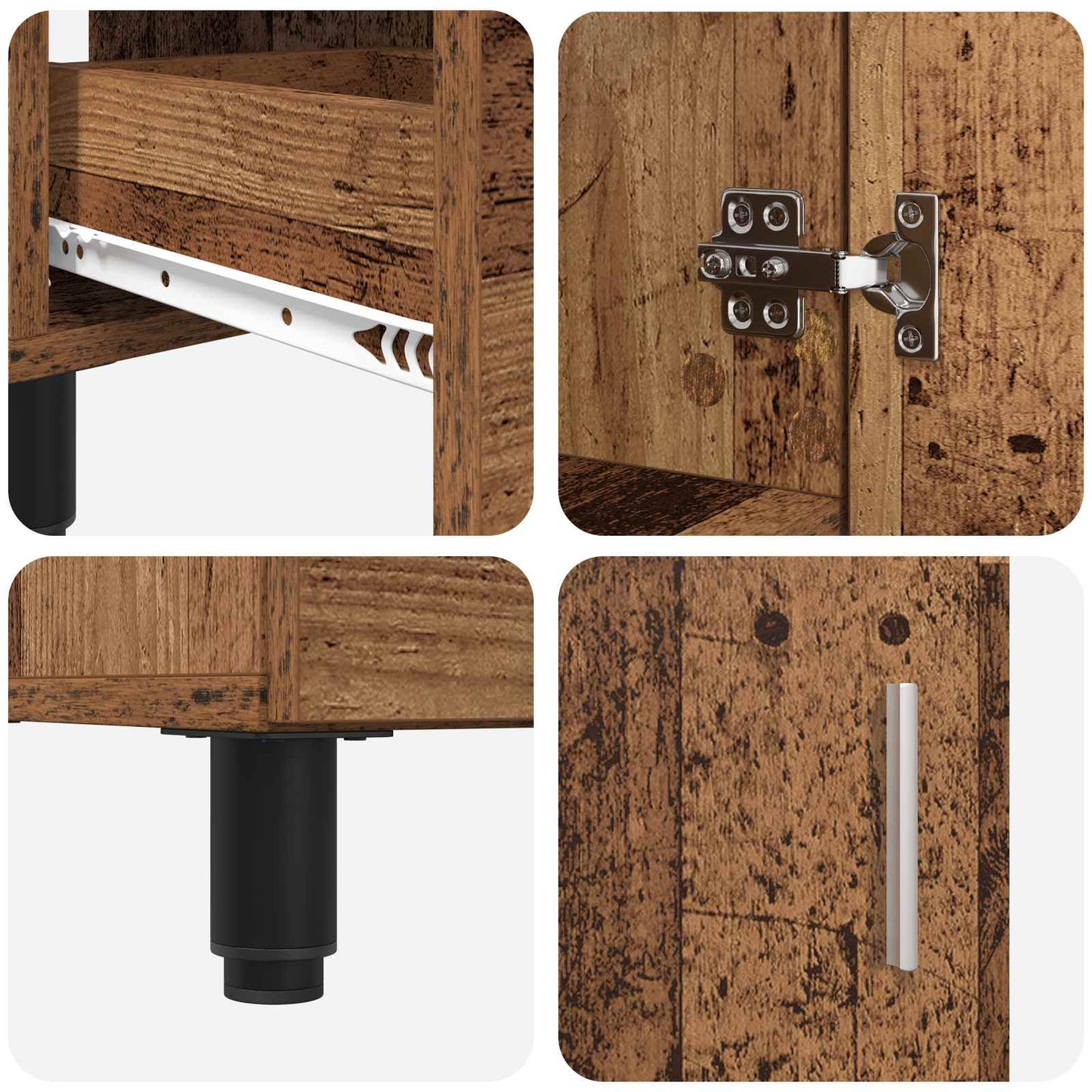Waschtisch Altholz 60 x 35 x 60 cm Holzwerkstoff
