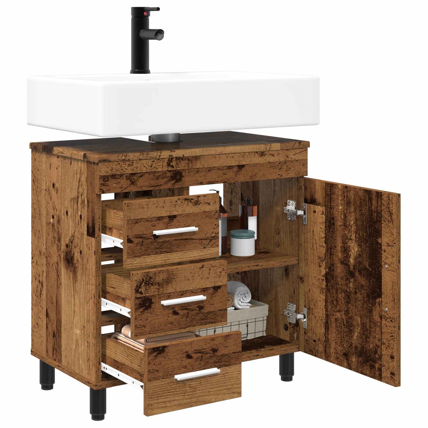 Waschtisch Altholz 60 x 35 x 60 cm Holzwerkstoff