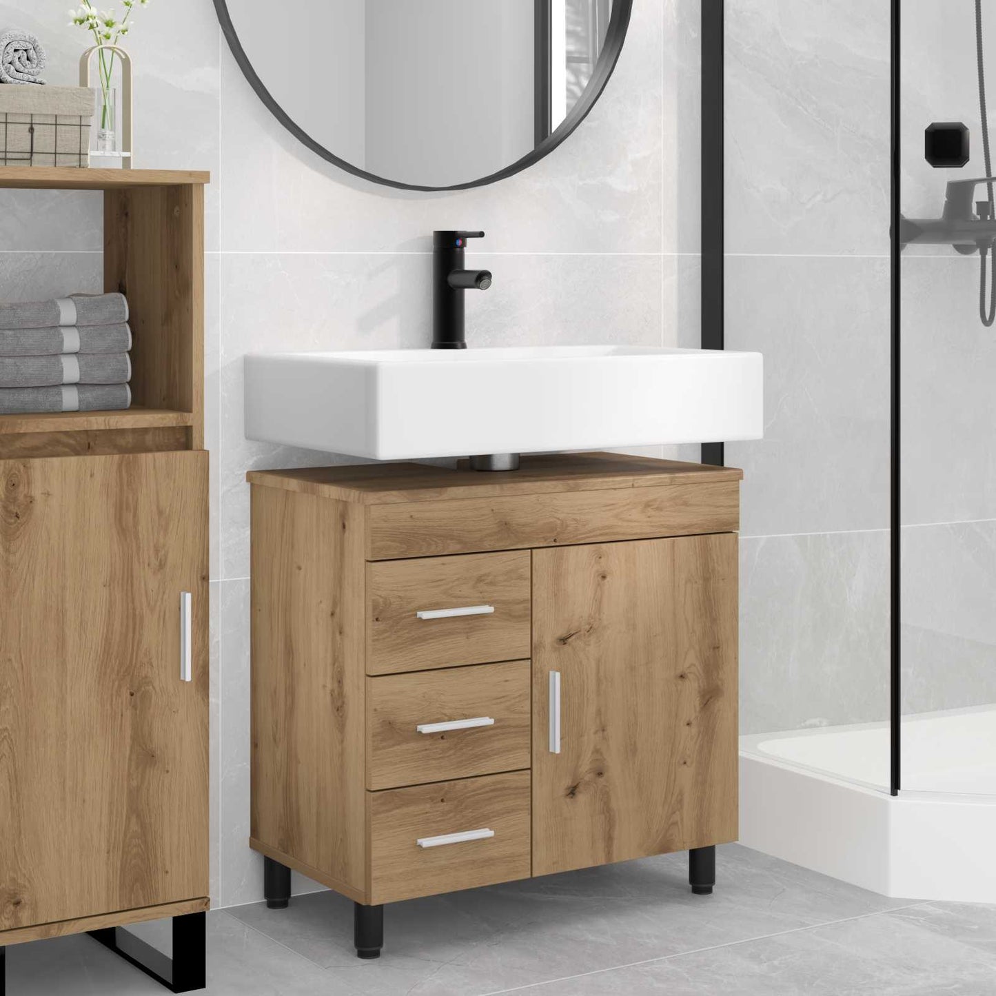 Waschtisch Artisan-Eiche 60 x 35 x 60 cm Holzwerkstoff