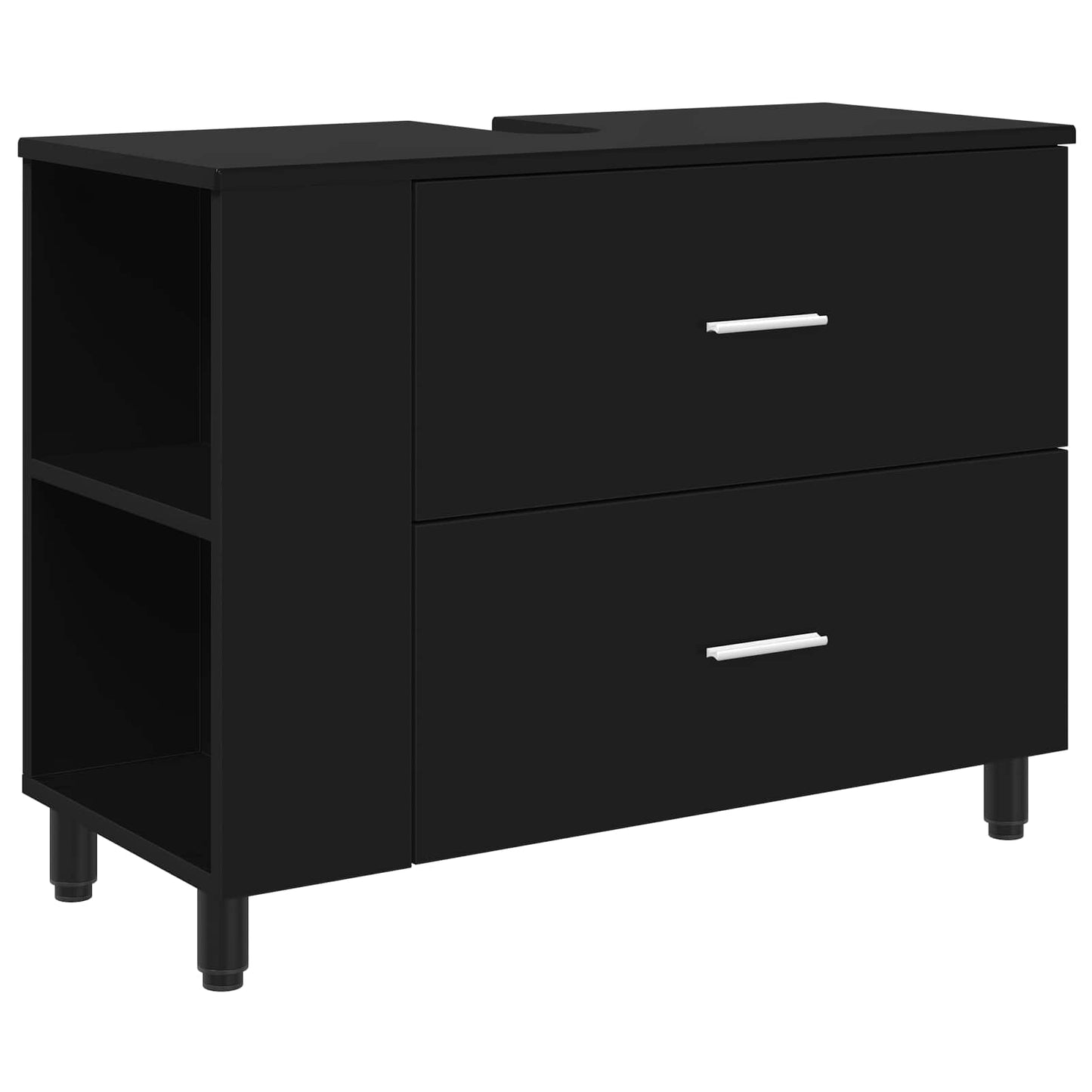 Waschtisch Schwarz 80 x 35 x 60 cm Holzwerkstoff