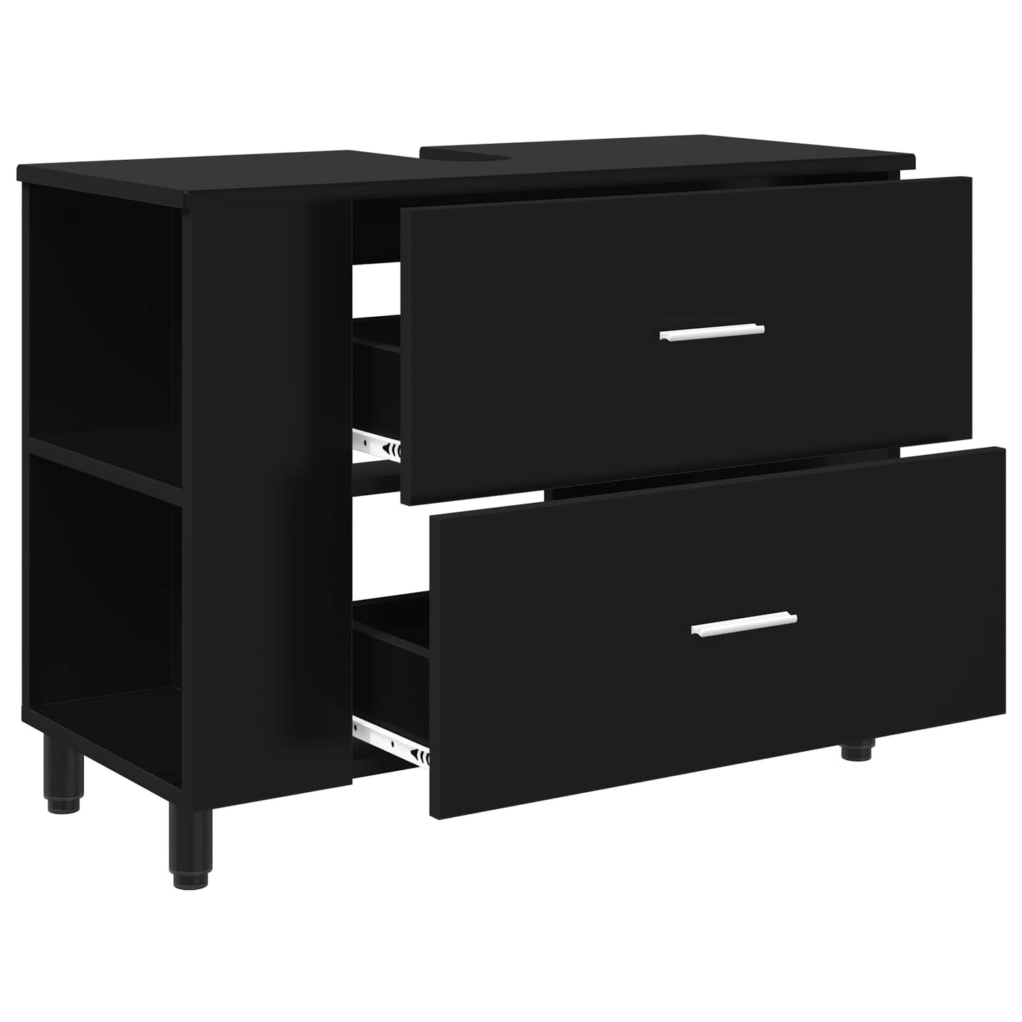Waschtisch Schwarz 80 x 35 x 60 cm Holzwerkstoff