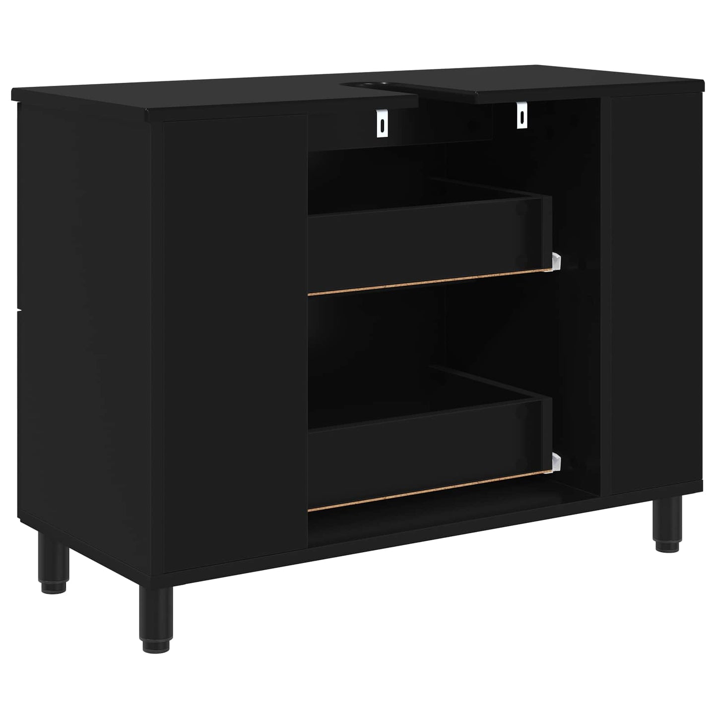 Waschtisch Schwarz 80 x 35 x 60 cm Holzwerkstoff