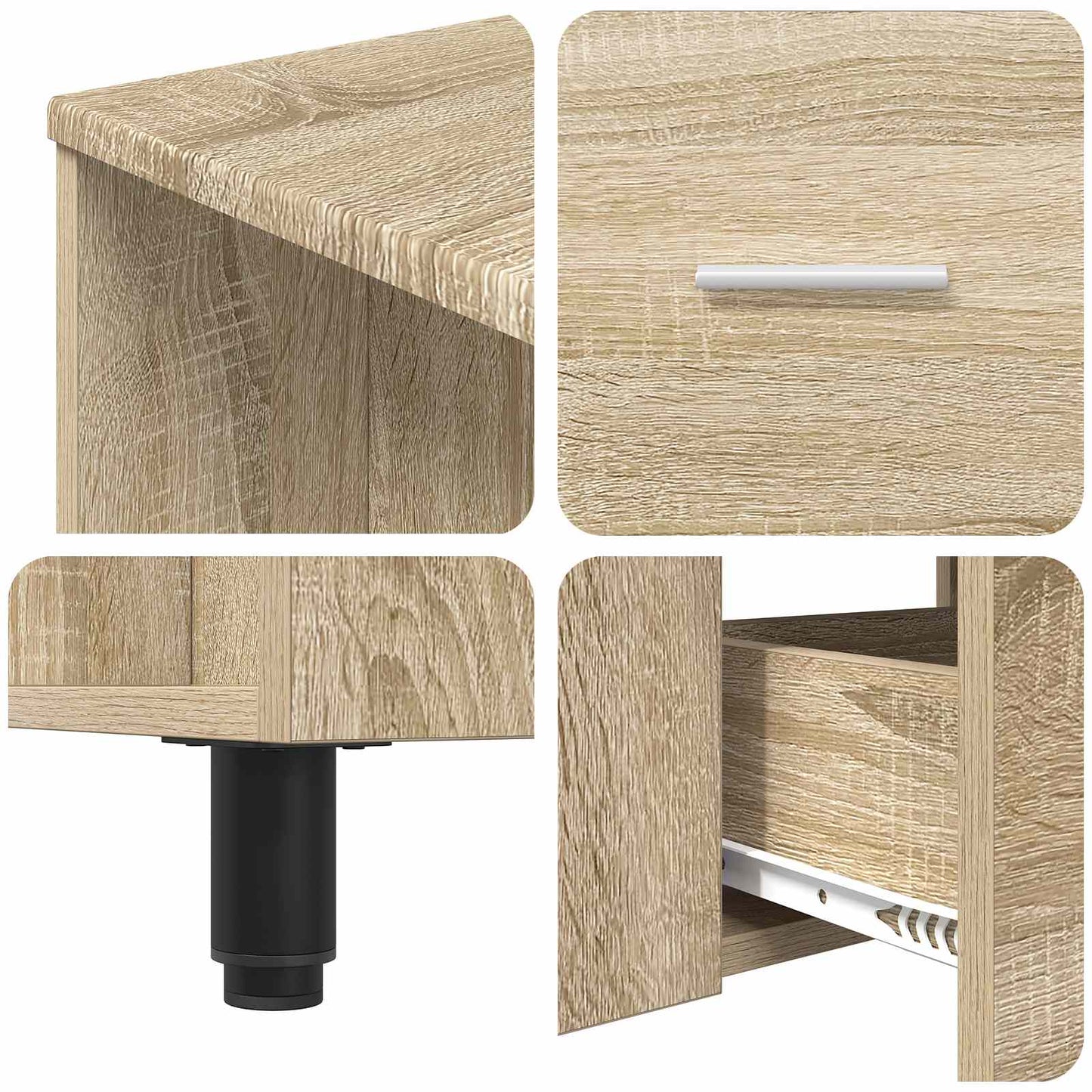 Waschtisch Sonoma-Eiche 80 x 35 x 60 cm Holzwerkstoff