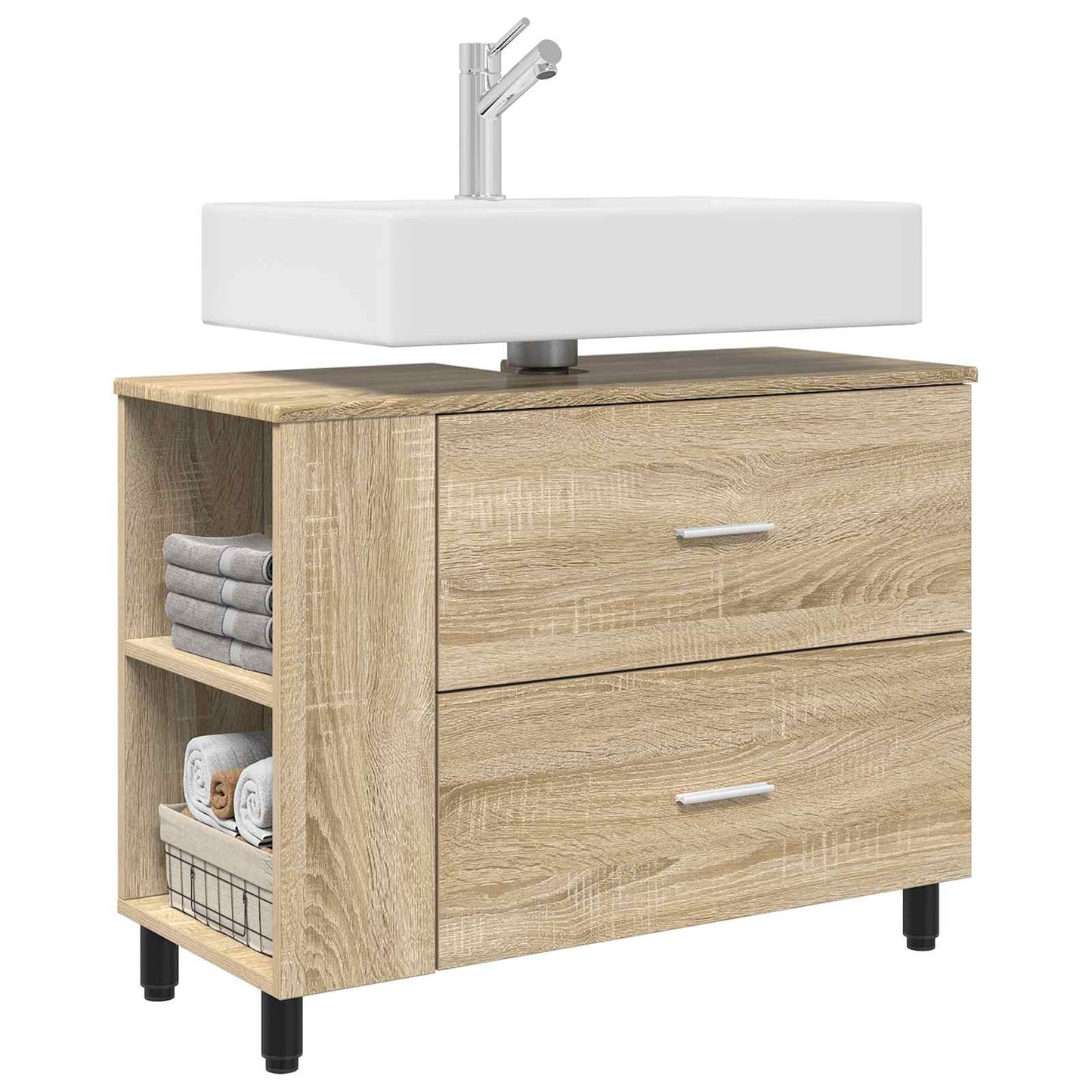 Waschtisch Sonoma-Eiche 80 x 35 x 60 cm Holzwerkstoff