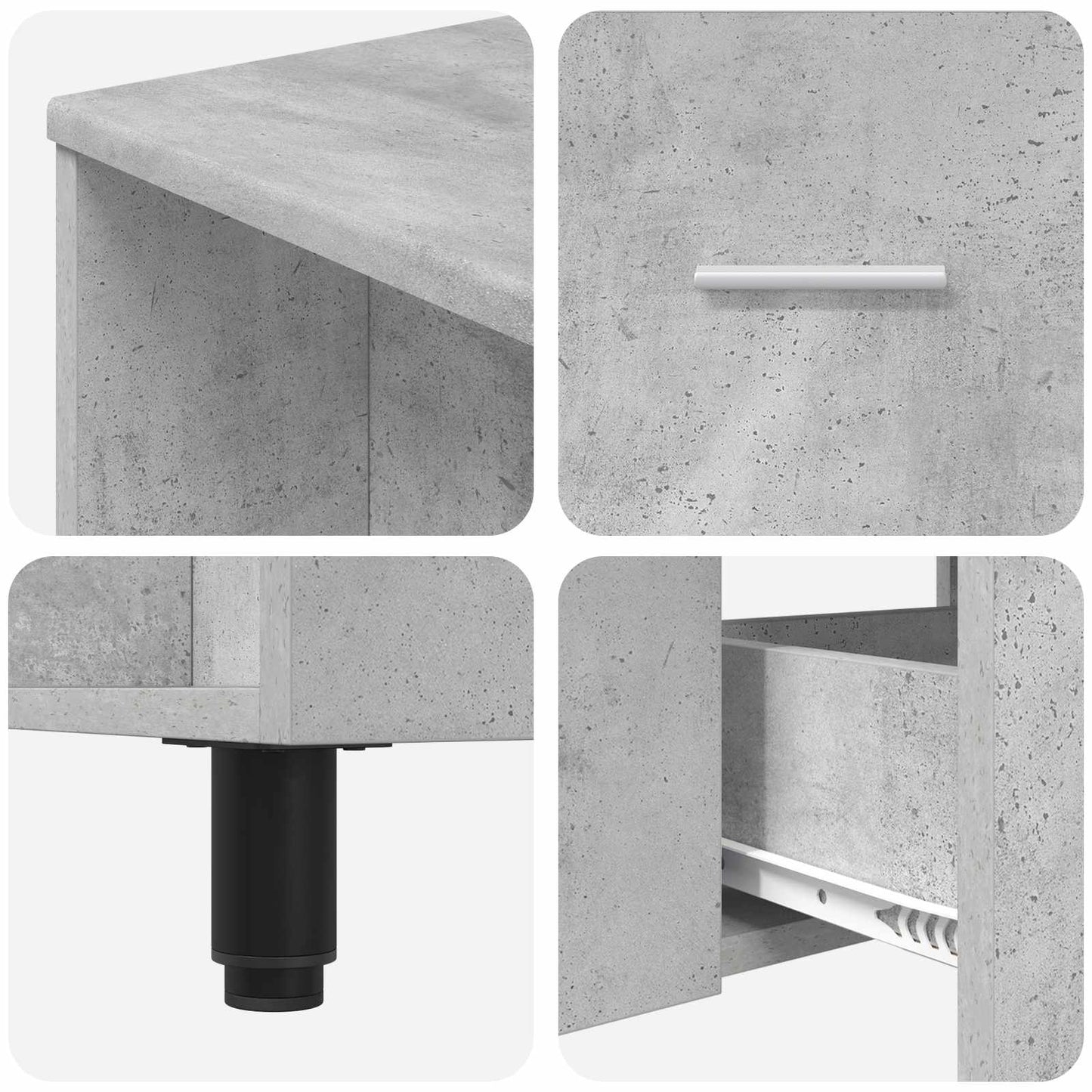 Waschtisch Betongrau 80 x 35 x 60 cm Holzwerkstoff