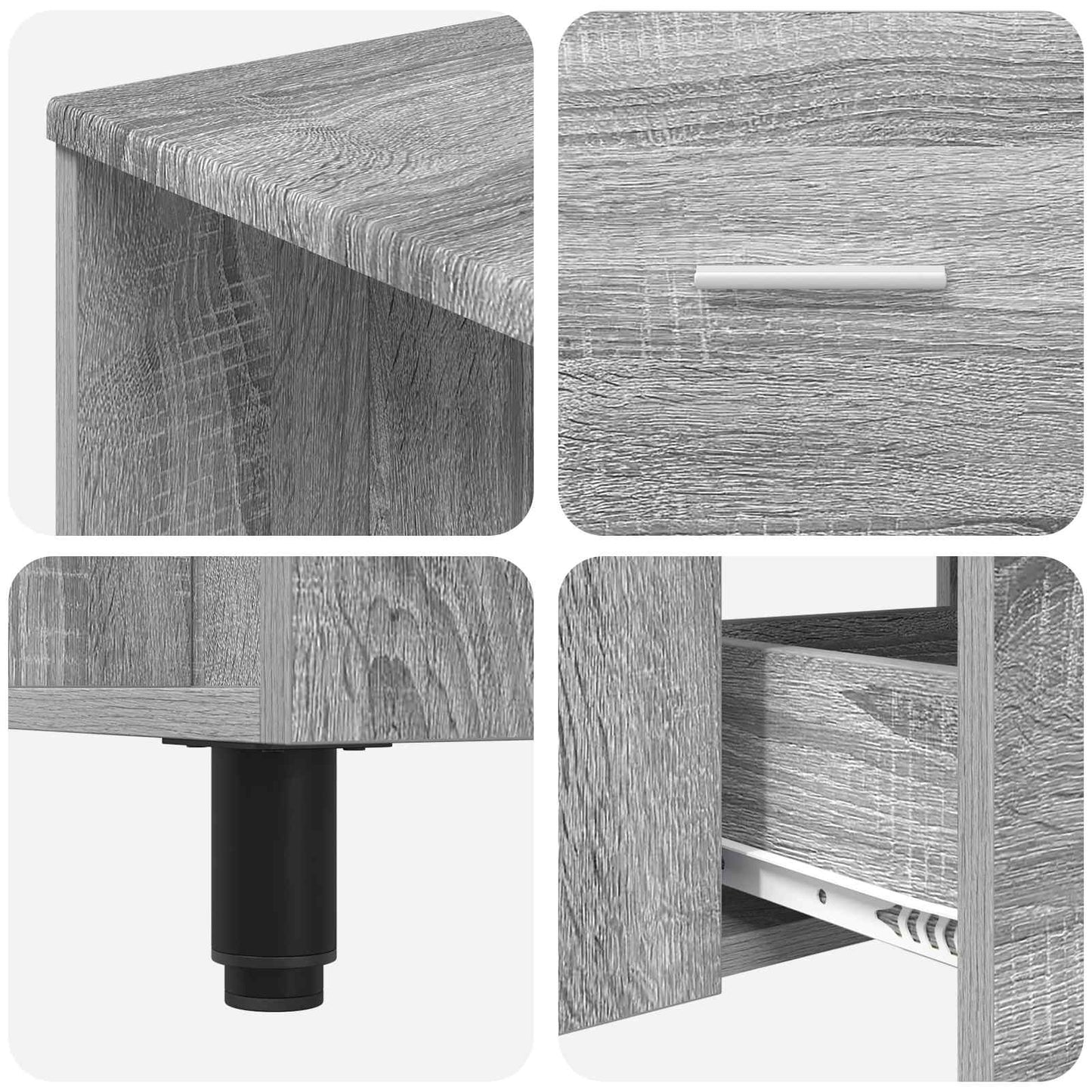 Waschtisch Sonoma-Grau 80 x 35 x 60 cm Holzwerkstoff