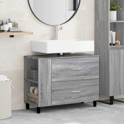 Waschtisch Sonoma-Grau 80 x 35 x 60 cm Holzwerkstoff