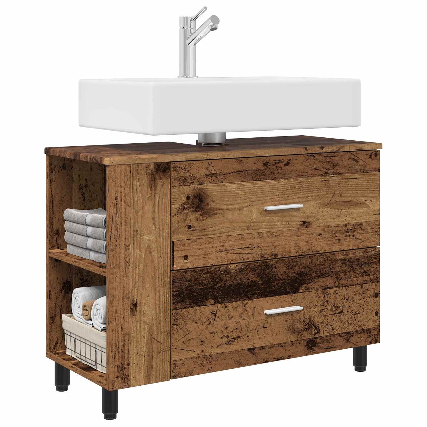 Waschtisch Altholz 80 x 35 x 60 cm Holzwerkstoff