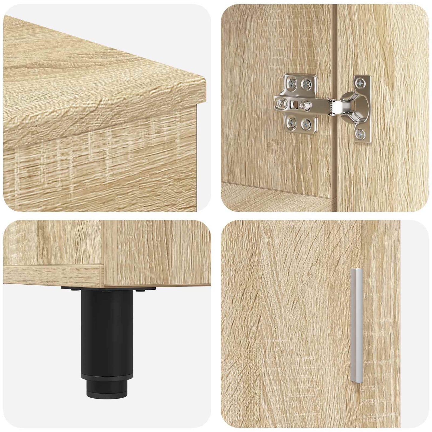 Waschtisch Sonoma-Eiche 60 x 35 x 60 cm Holzwerkstoff