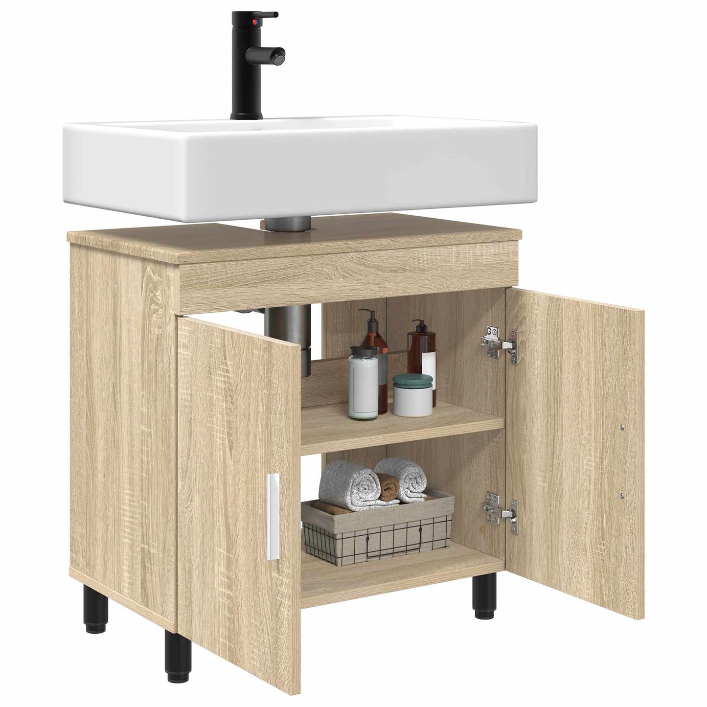 Waschtisch Sonoma-Eiche 60 x 35 x 60 cm Holzwerkstoff