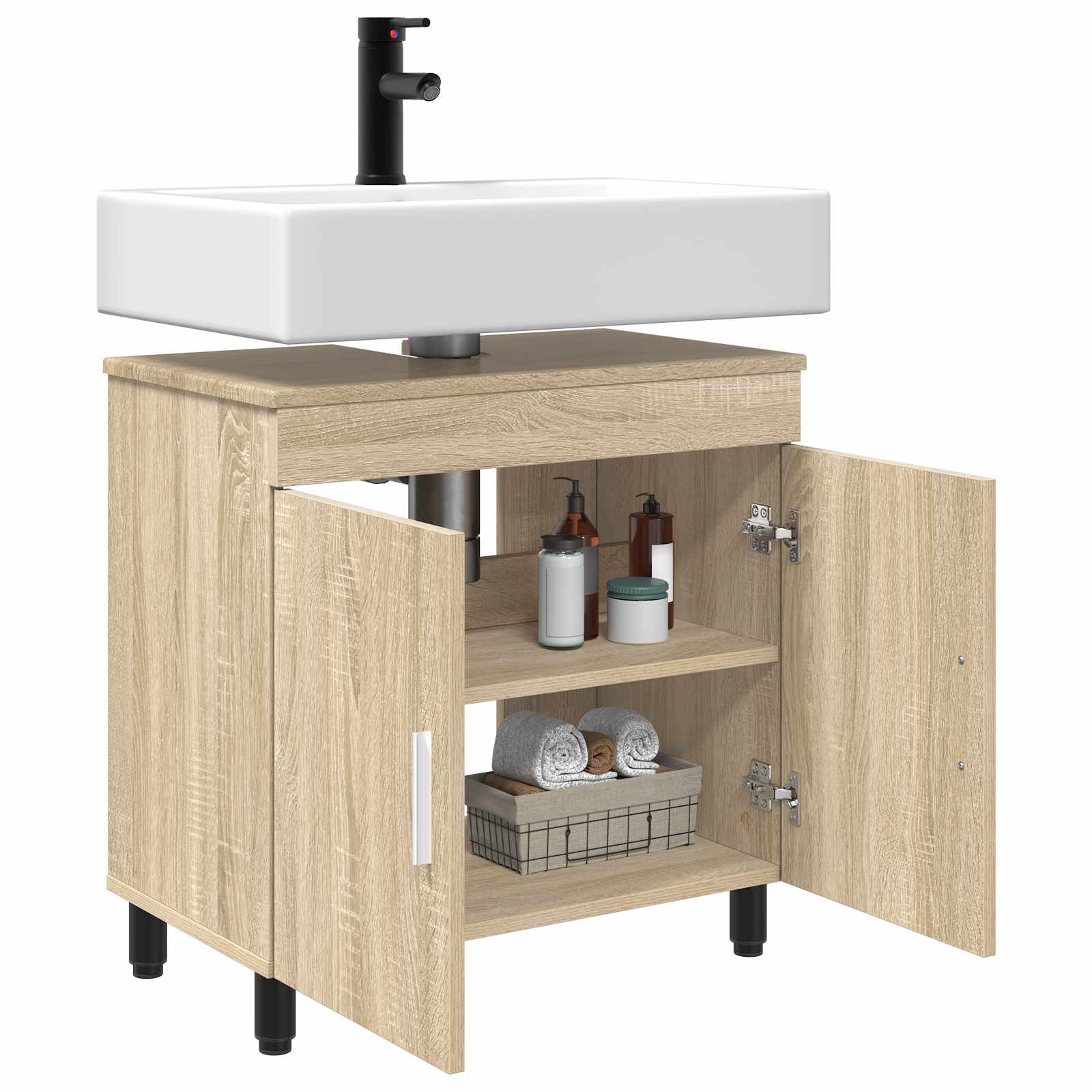 Waschtisch Sonoma-Eiche 60 x 35 x 60 cm Holzwerkstoff