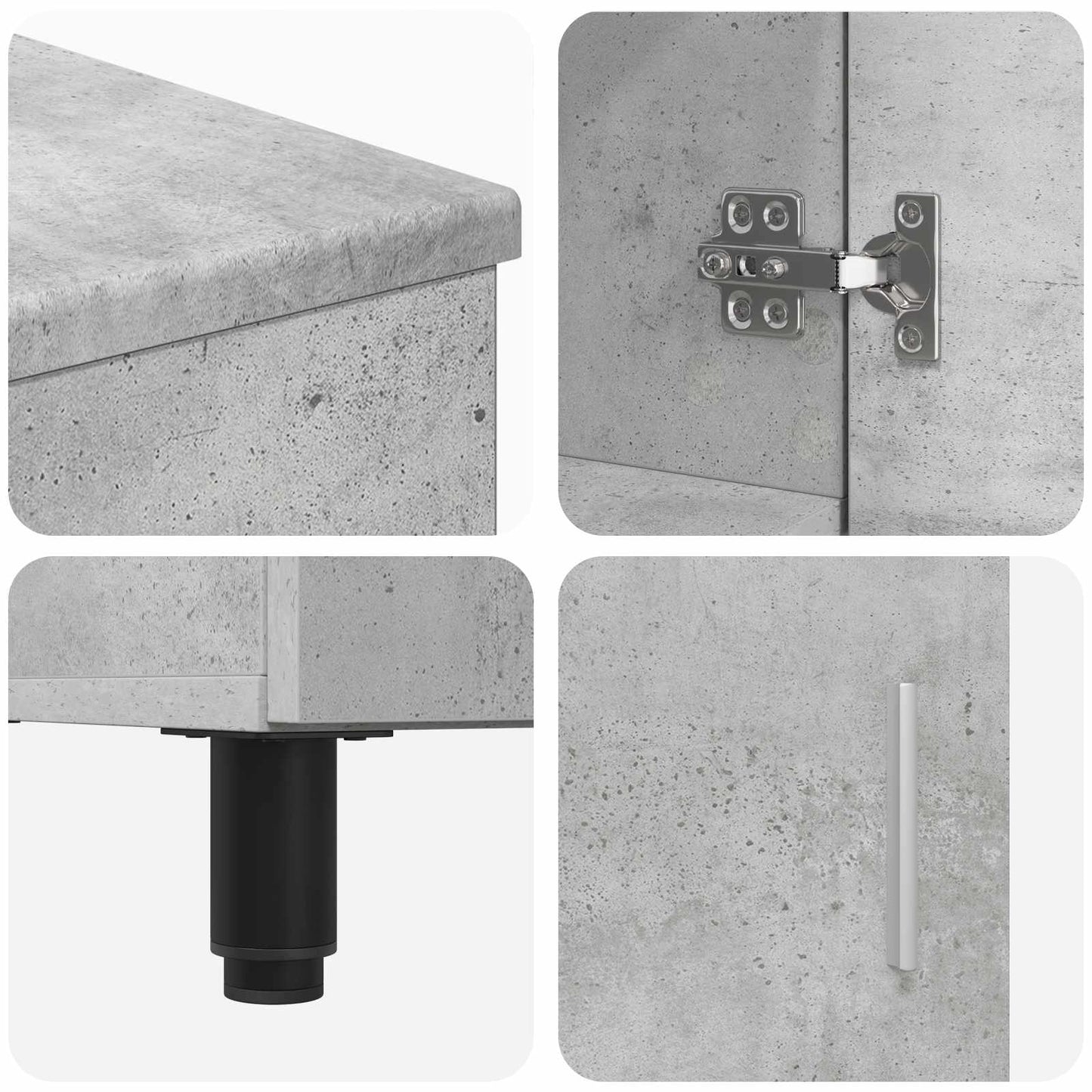 Waschtisch Betongrau 60 x 35 x 60 cm Holzwerkstoff