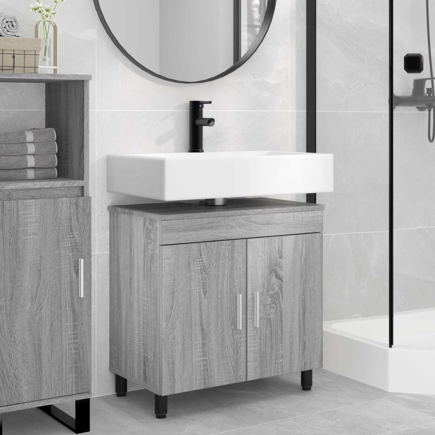 Waschtisch Grau Sonoma 60 x 35 x 60 cm Holzwerkstoff