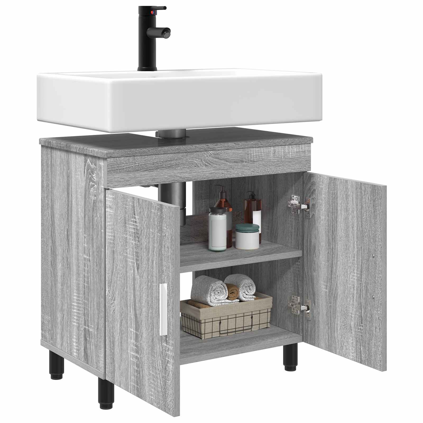 Waschtisch Grau Sonoma 60 x 35 x 60 cm Holzwerkstoff
