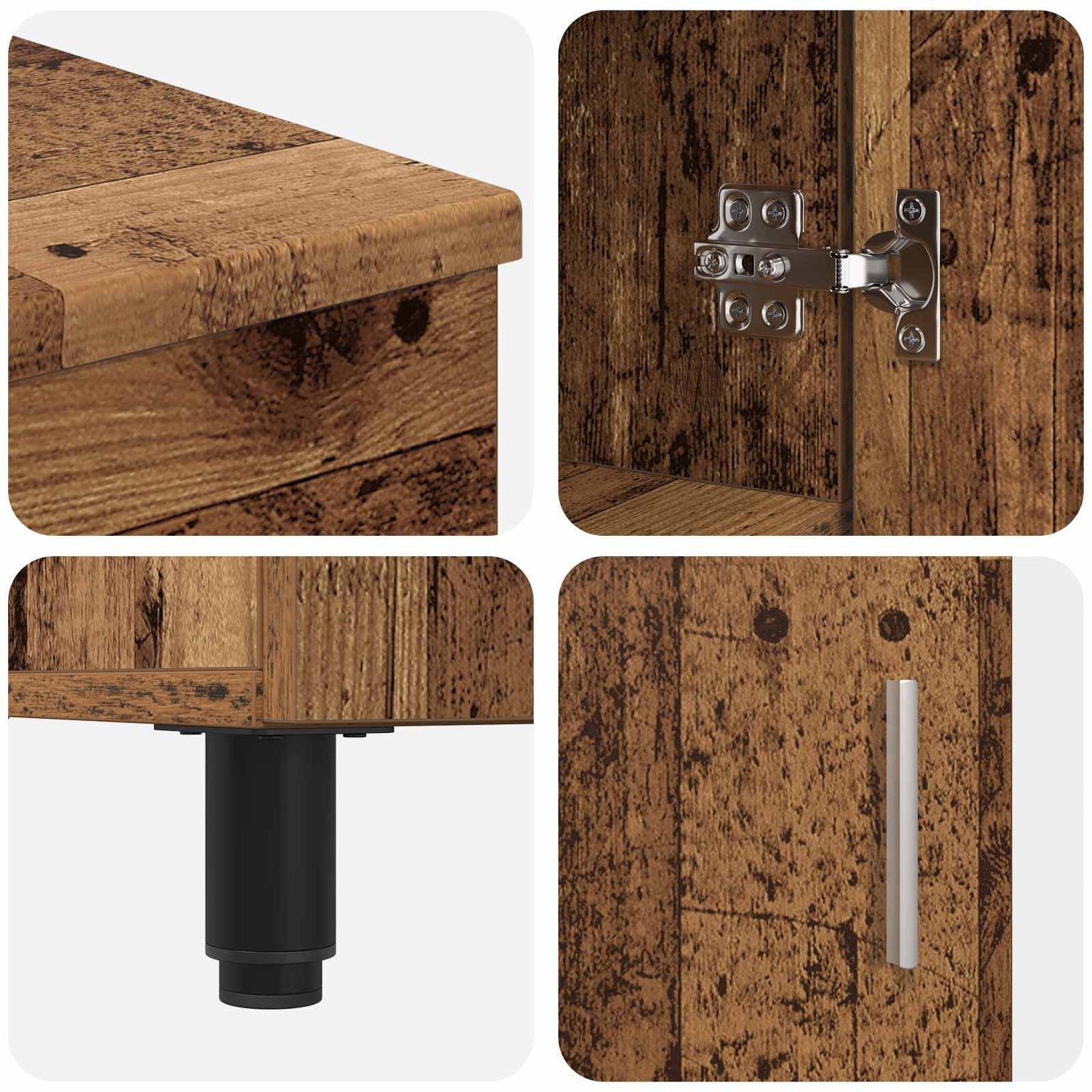 Waschtisch Altholz 60 x 35 x 60 cm Holzwerkstoff