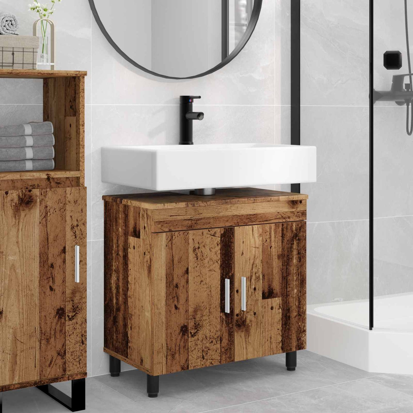 Waschtisch Altholz 60 x 35 x 60 cm Holzwerkstoff
