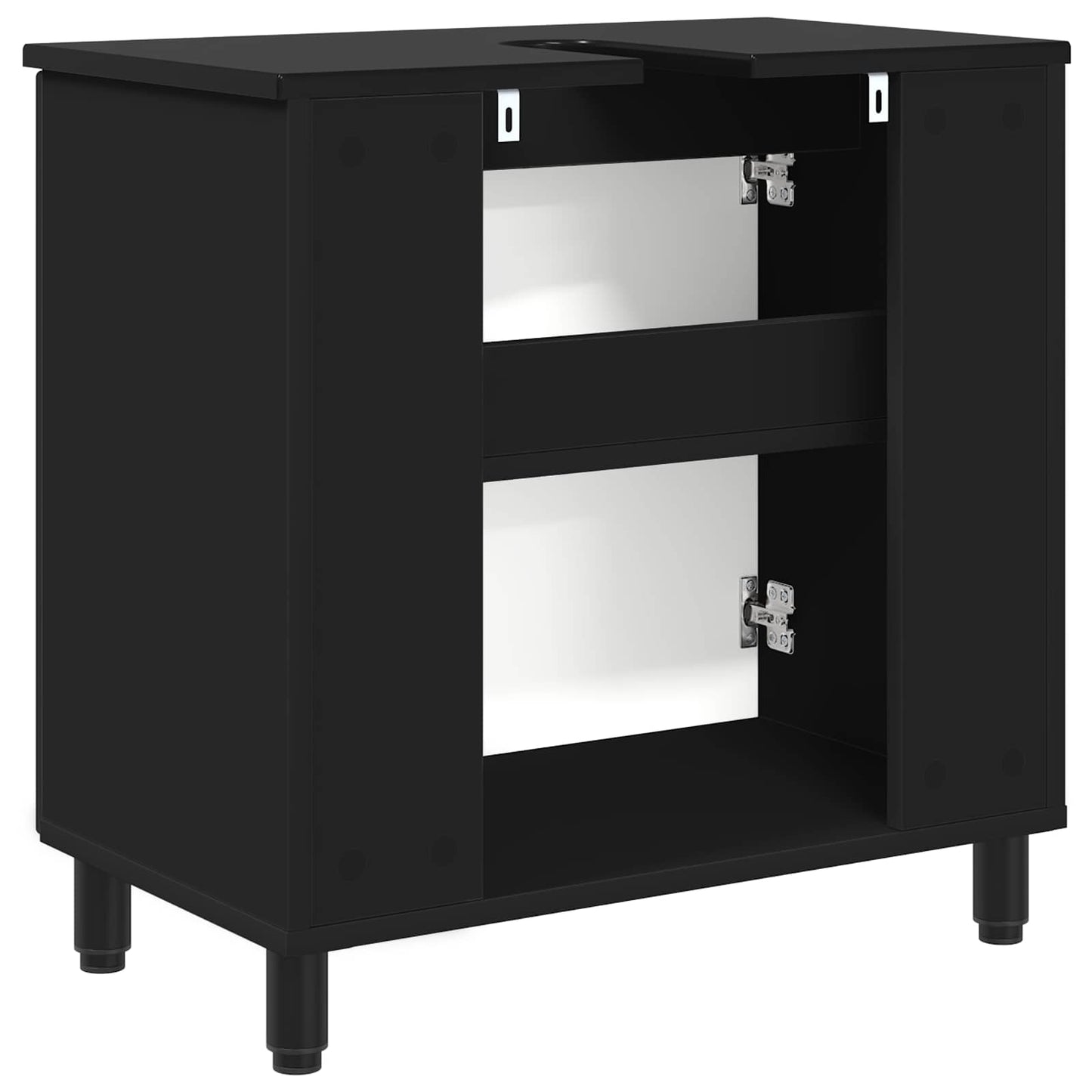 Waschtisch Schwarz 60 x 35 x 60 cm Holzwerkstoff