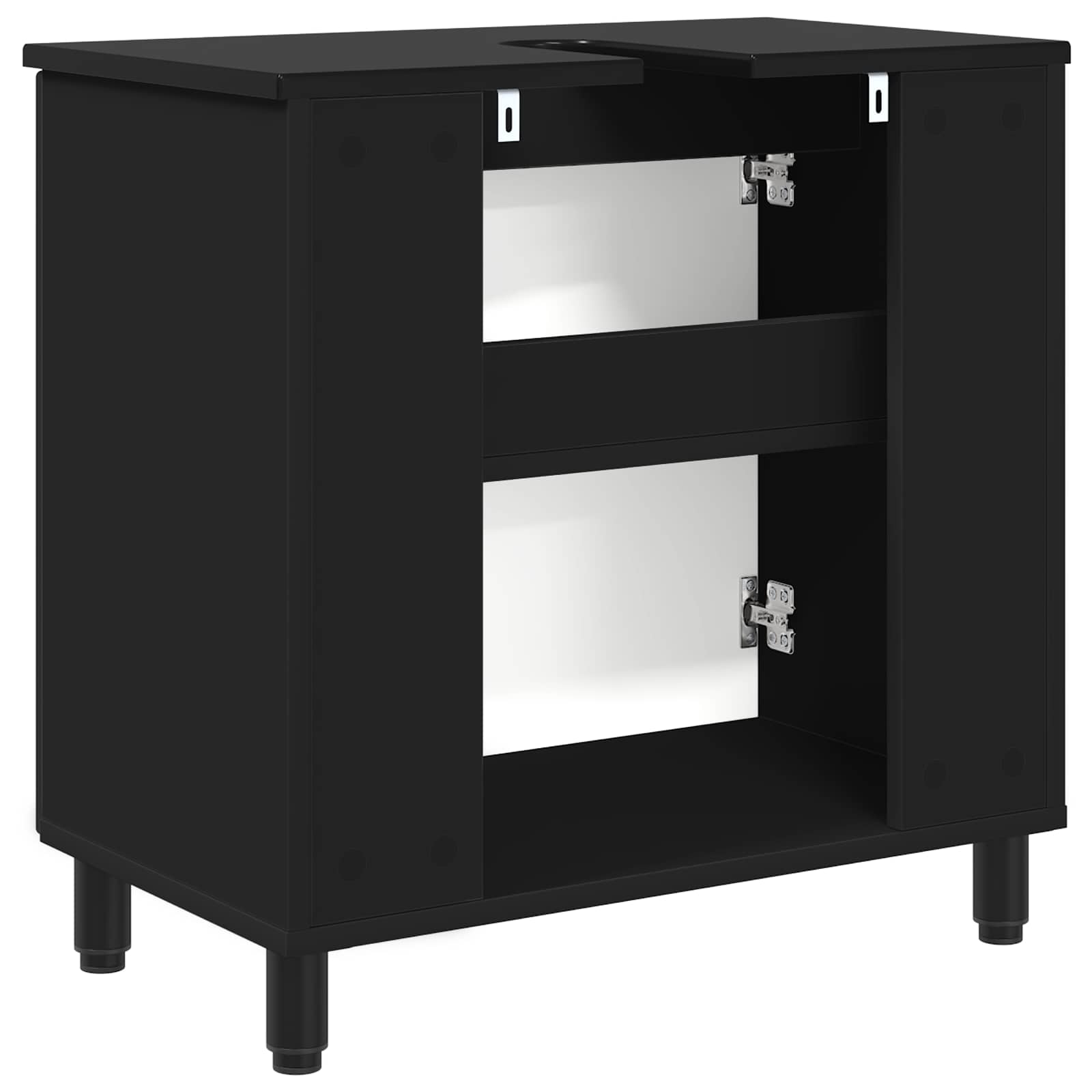 Waschtisch Schwarz 60 x 35 x 60 cm Holzwerkstoff