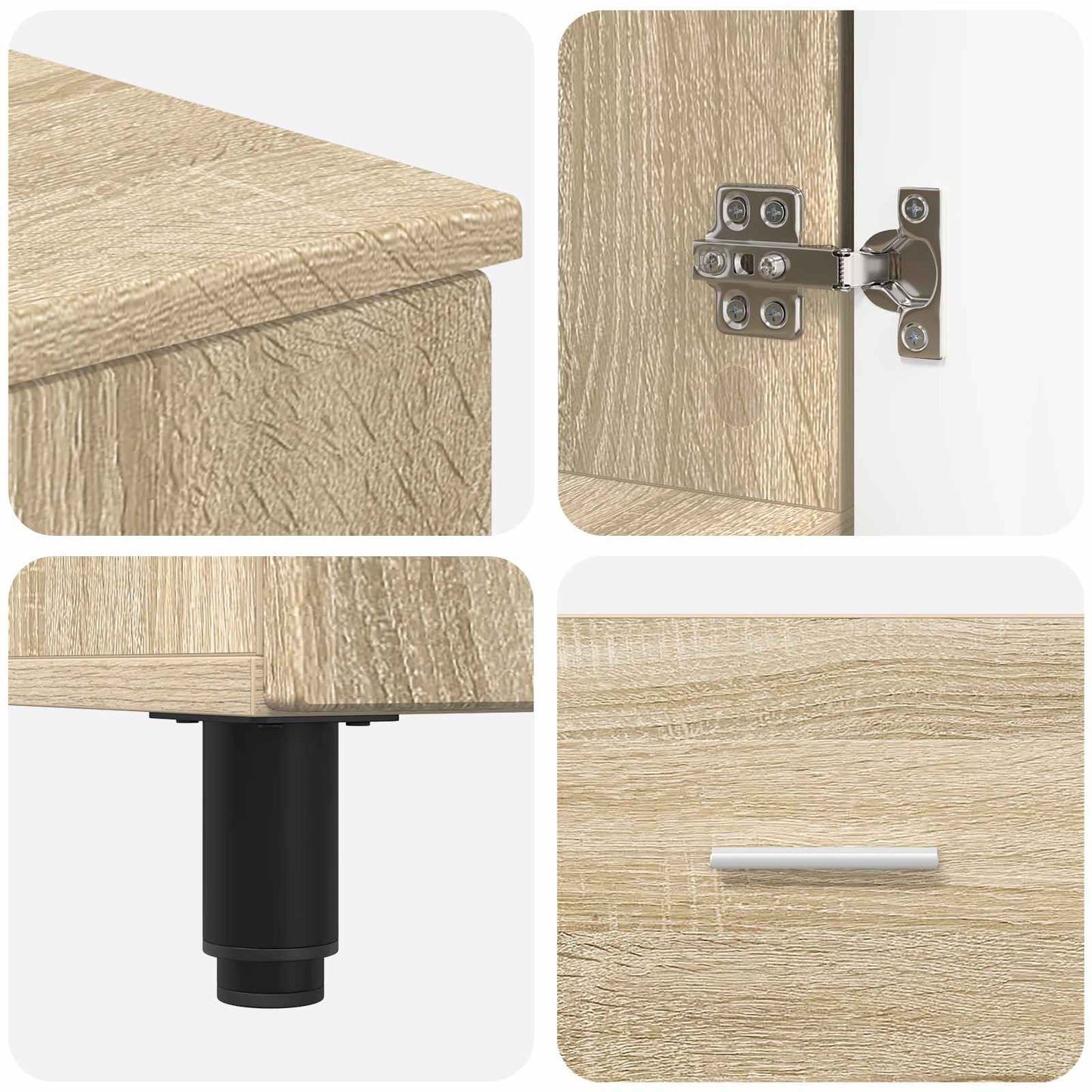 Waschtisch Sonoma-Eiche 60 x 35 x 60 cm Holzwerkstoff